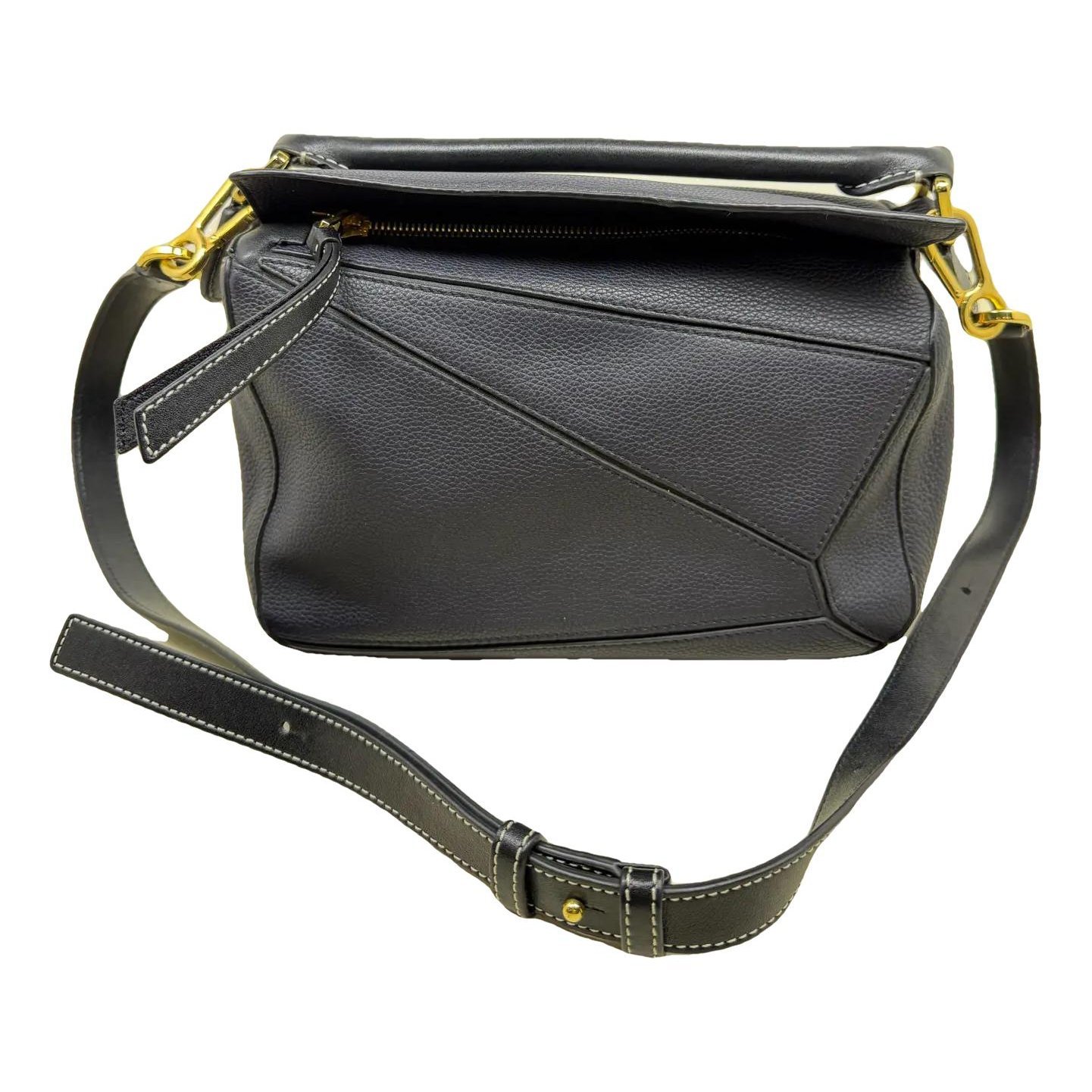 Puzzle leather crossbody bag