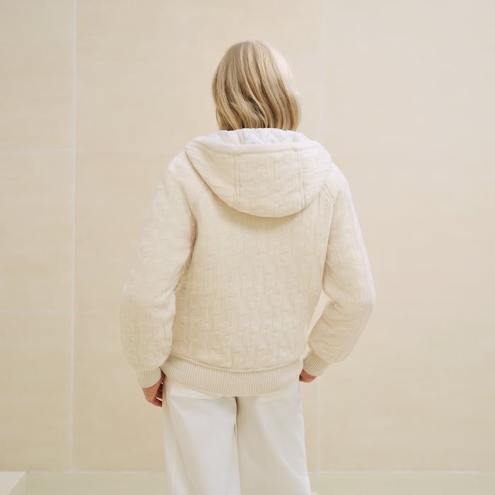 Blanc Naturel "H" Zipped Hooded Jacket