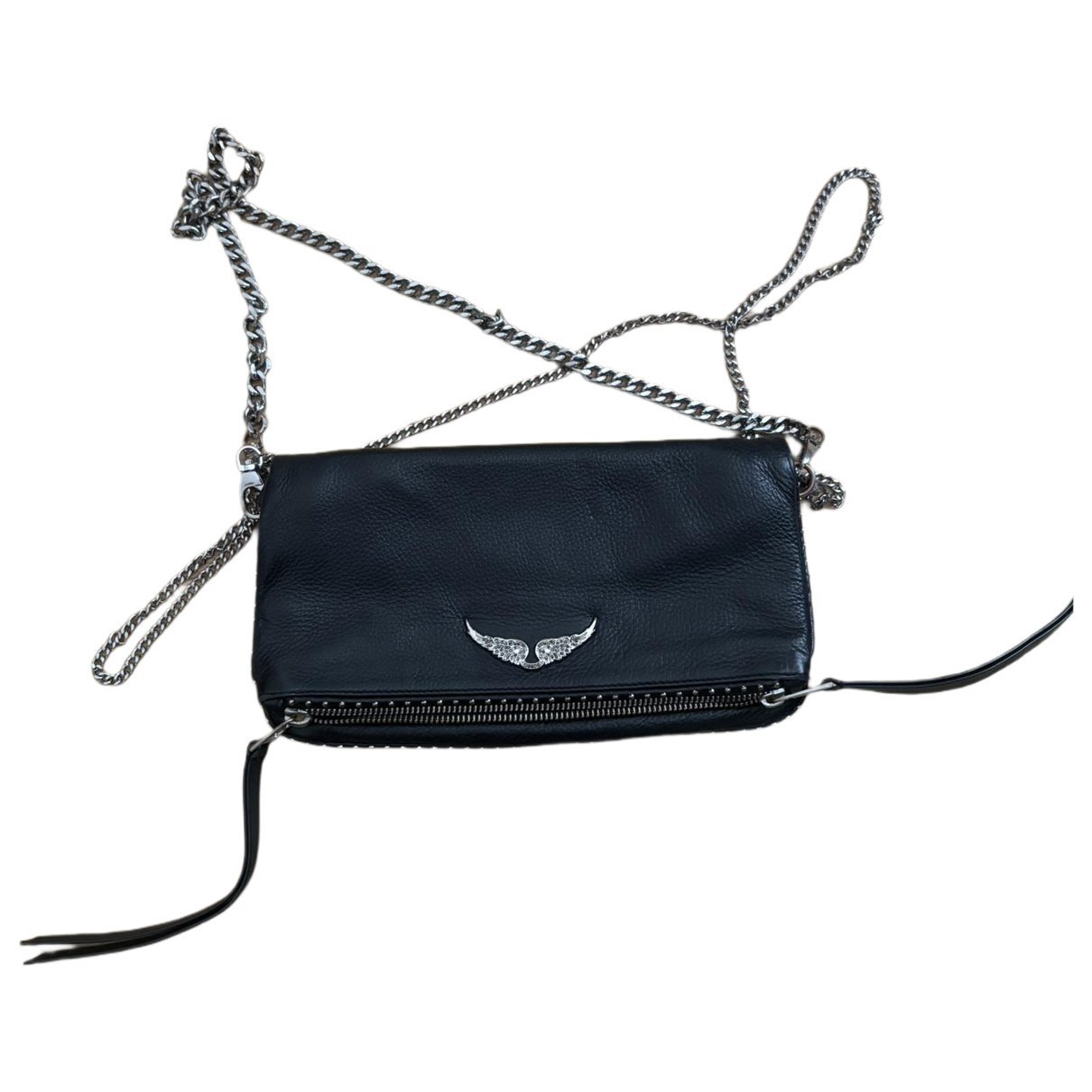 Rock leather clutch bag