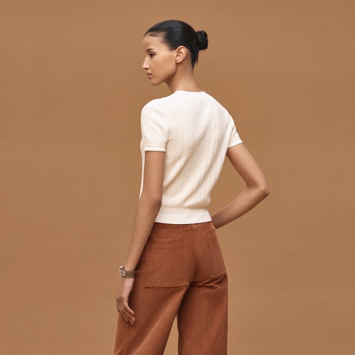 Blanc Naturel Short-sleeve Sweater