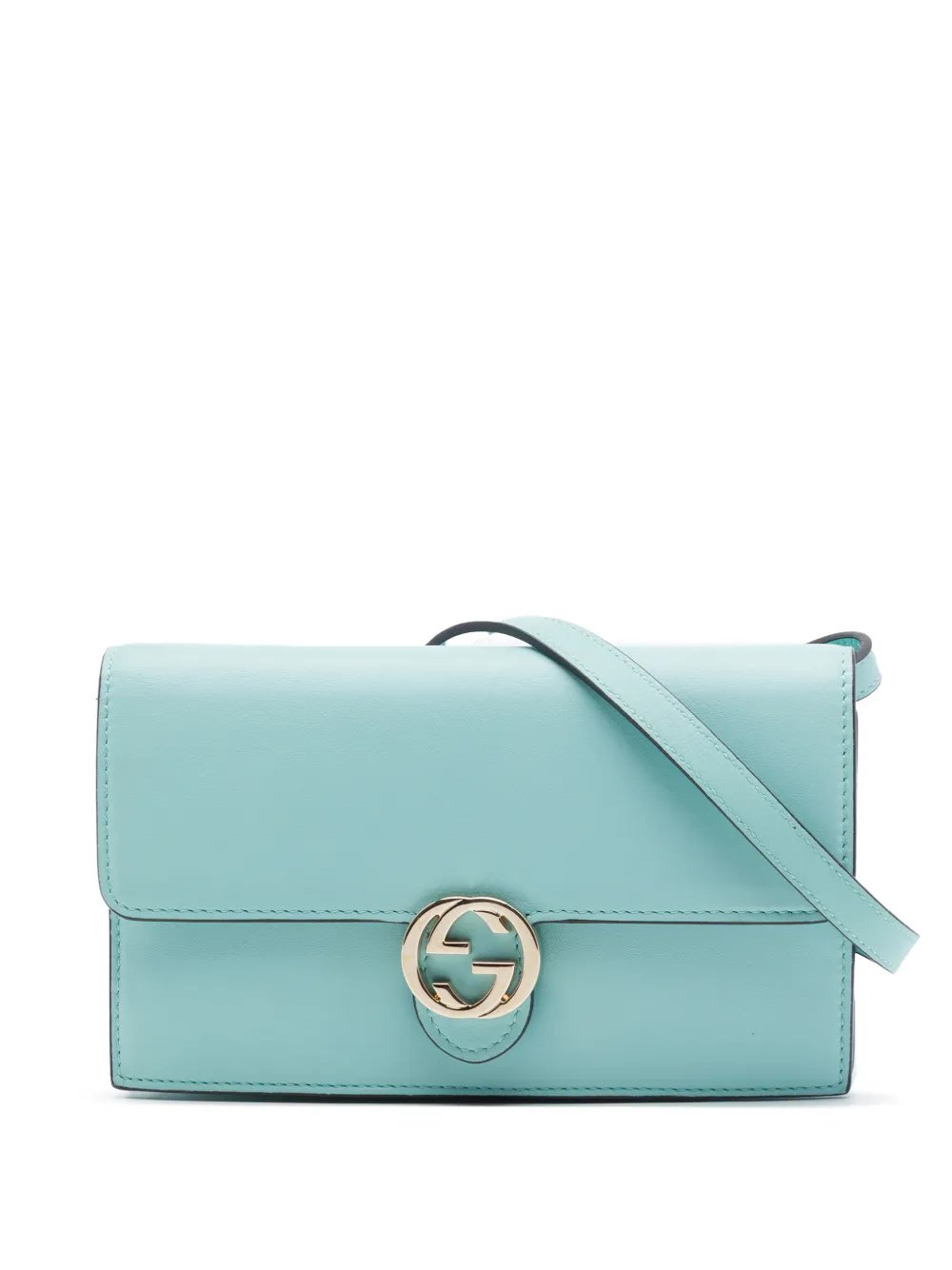 2000-2015 Calfskin Interlocking G Dollar Wallet On Strap crossbody bag
