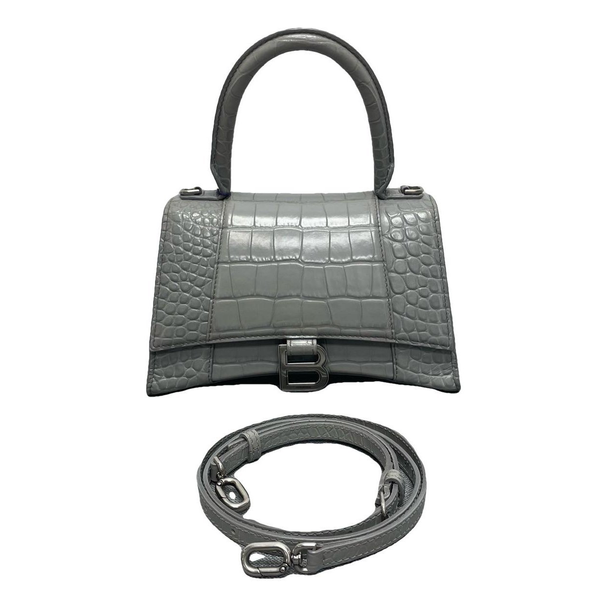 Crush leather handbag