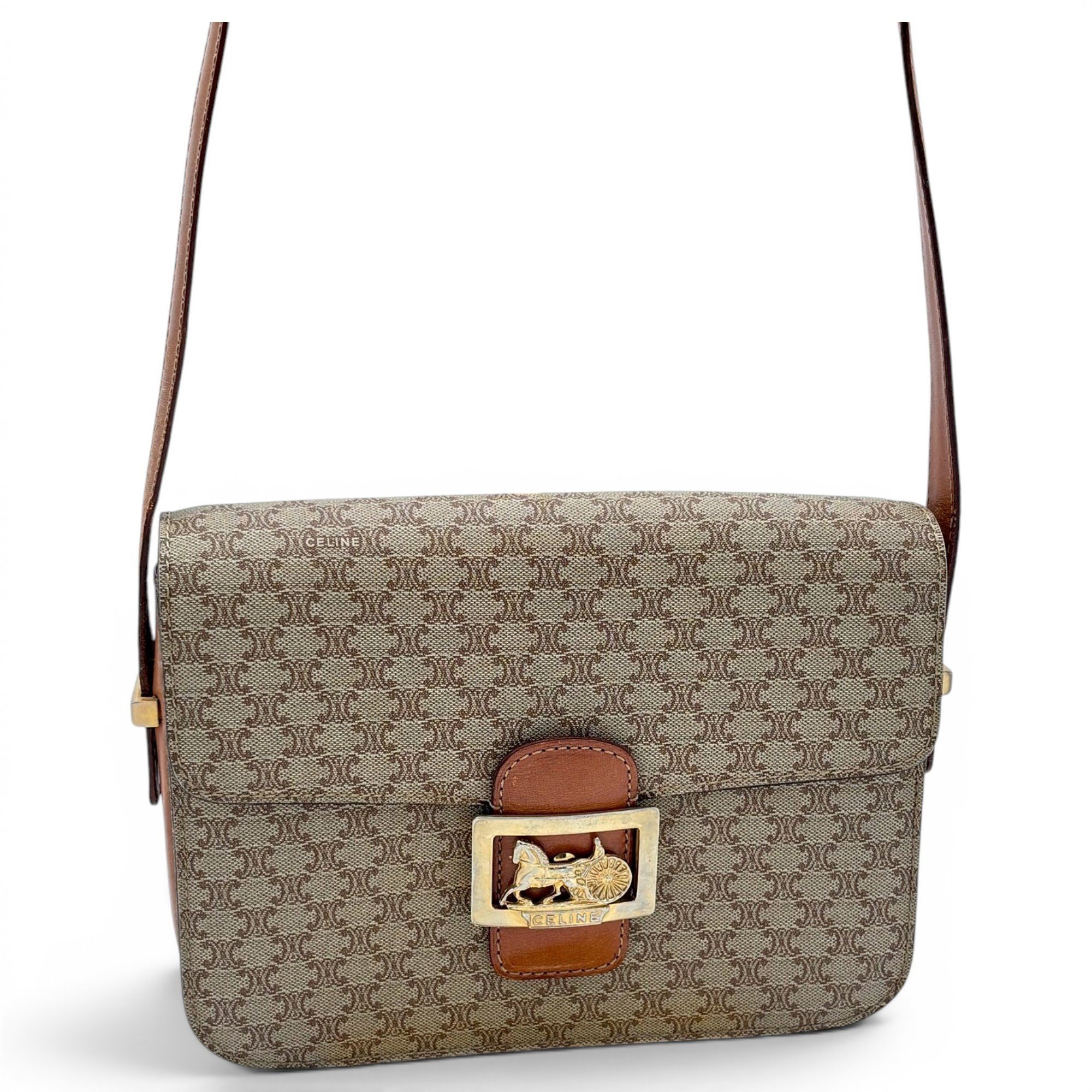 Triomphe leather handbag