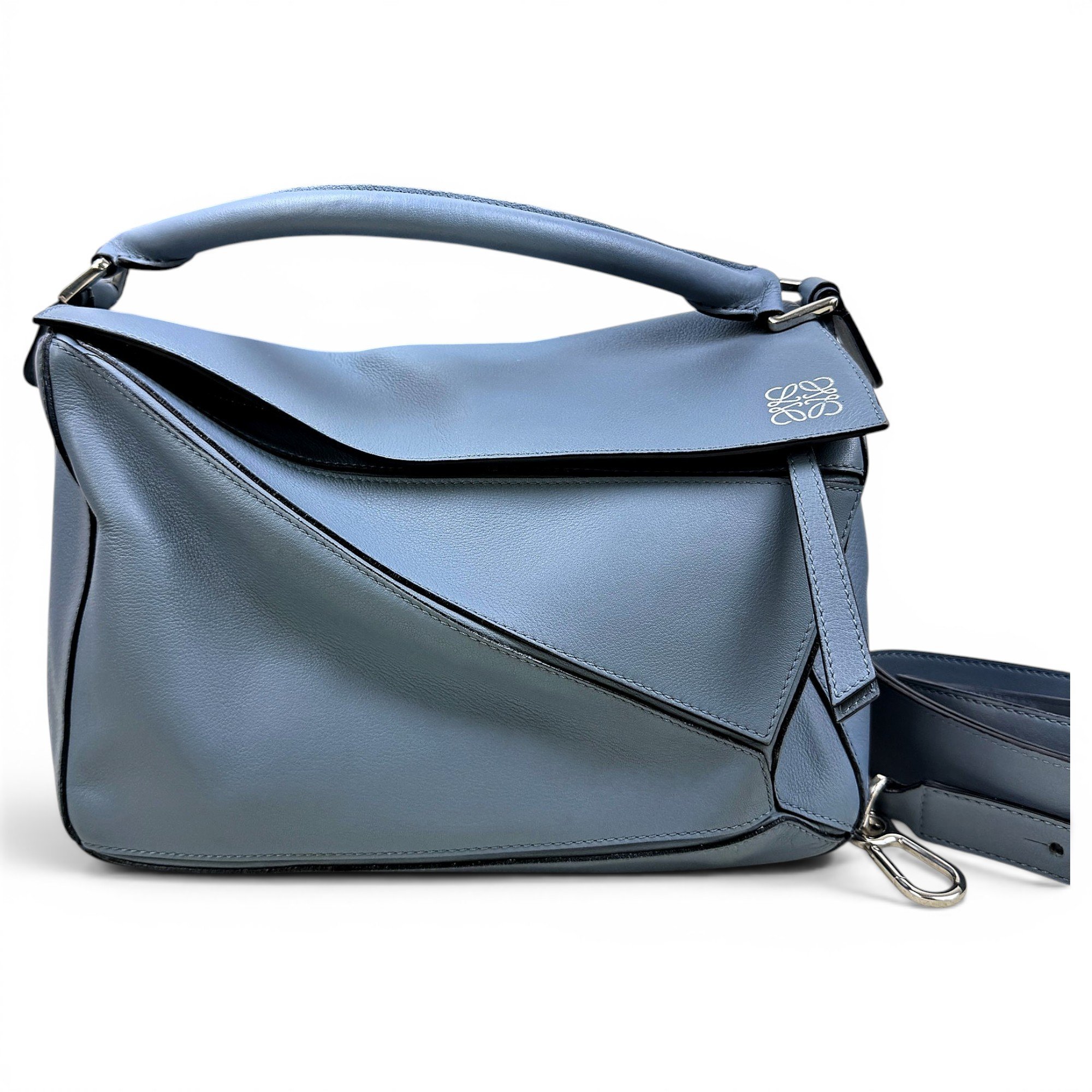 Puzzle leather handbag