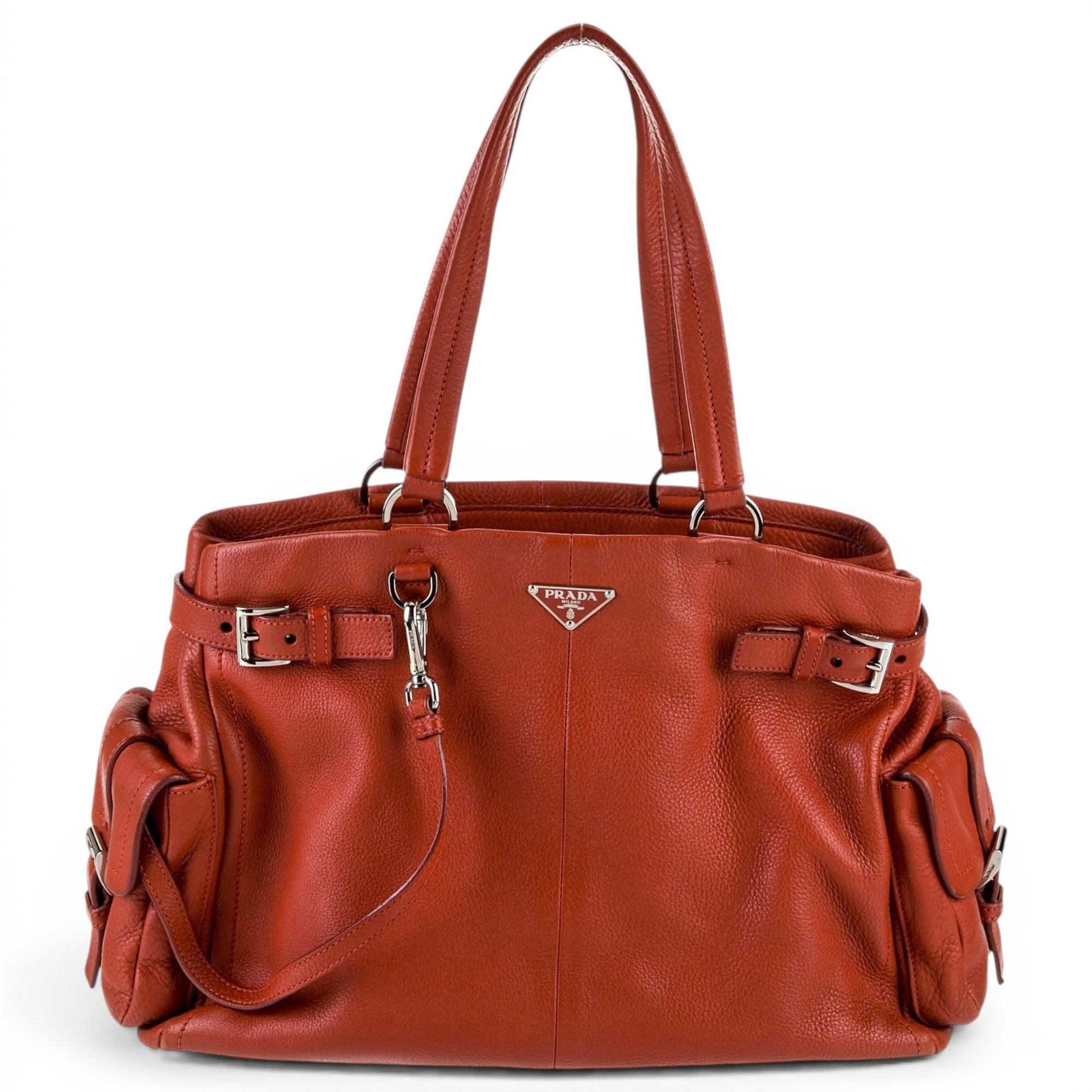 Bowling leather handbag