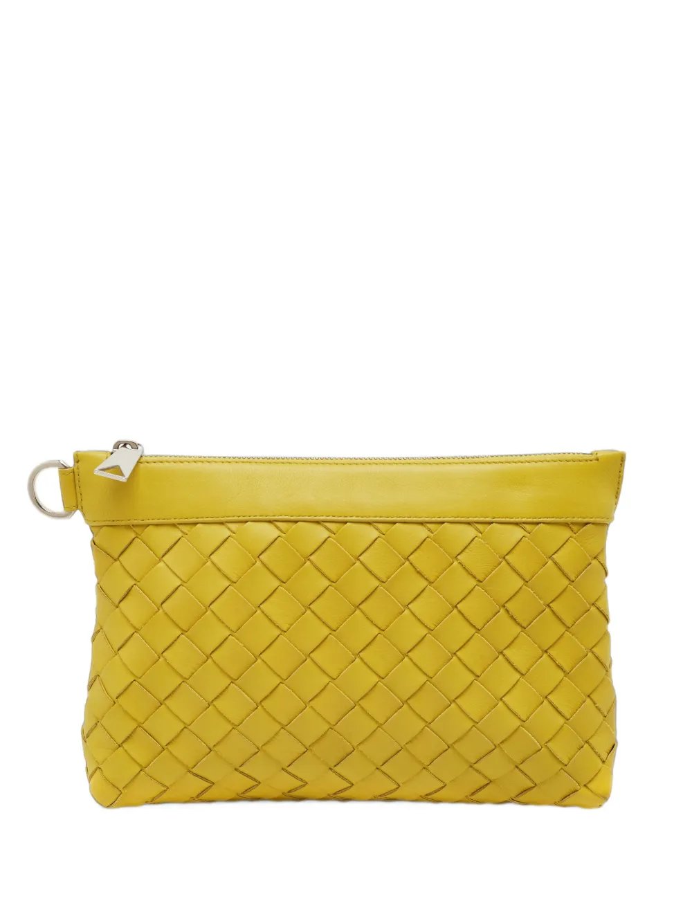 Intrecciato-design clutch bag