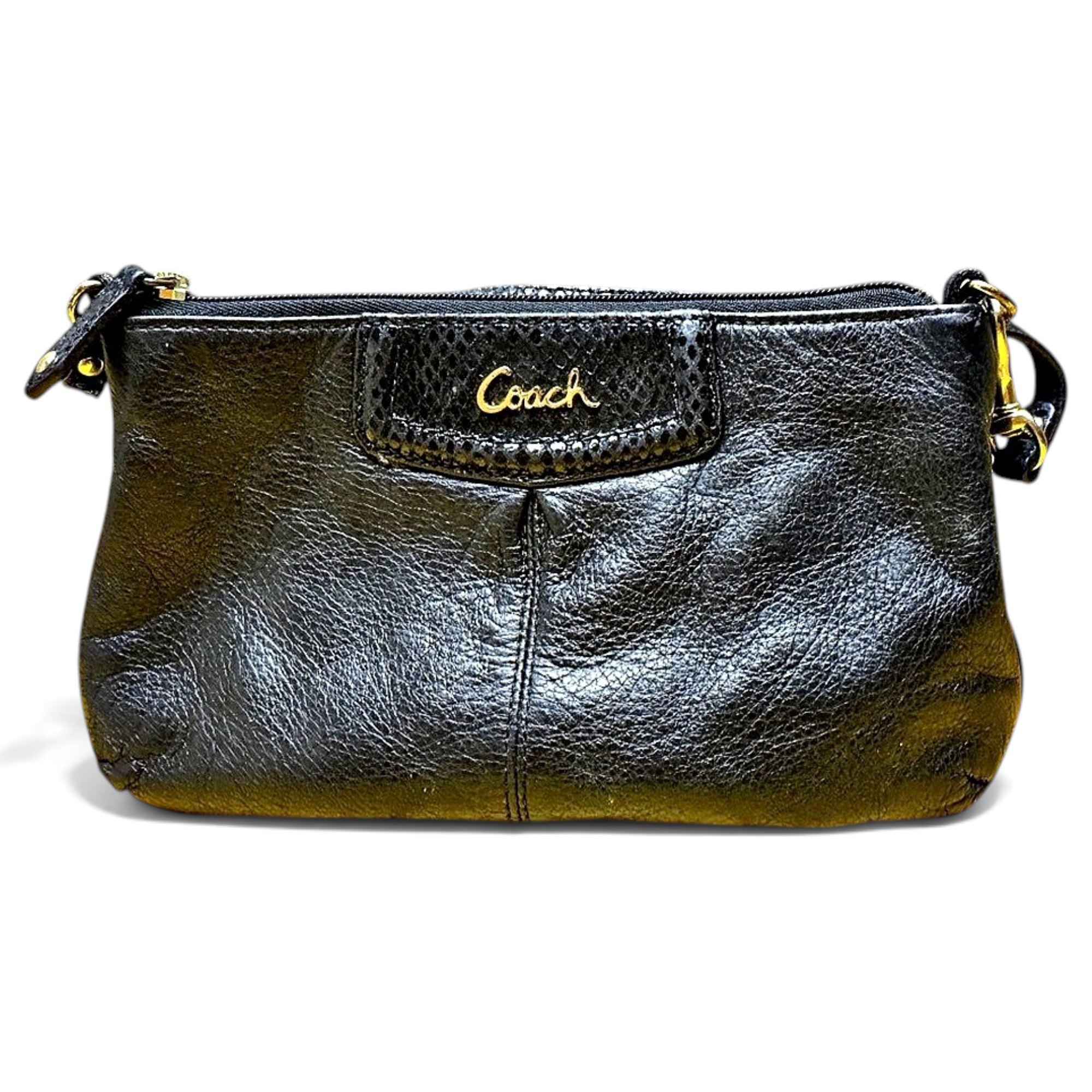 Leather clutch bag