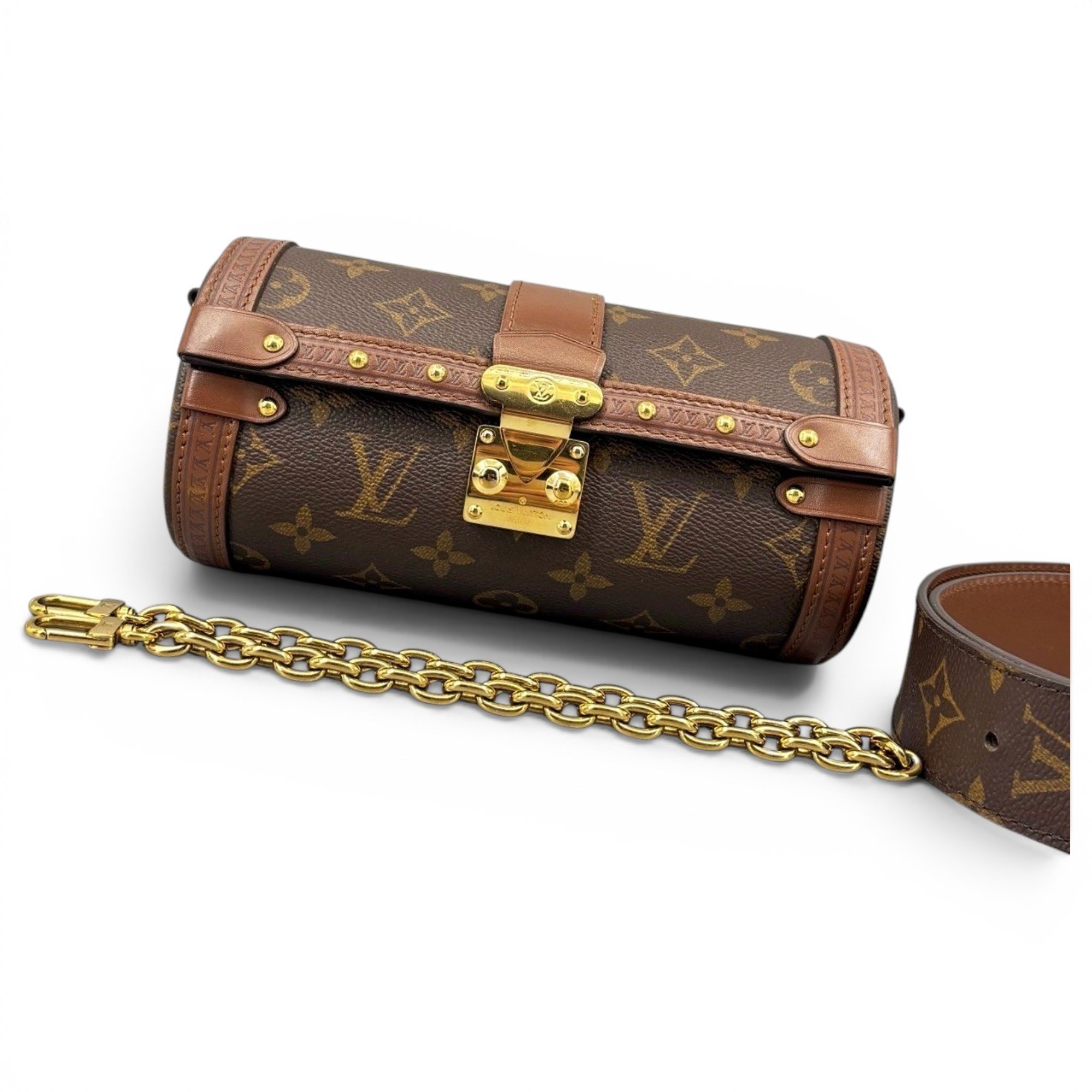 Papillon Trunk leather handbag