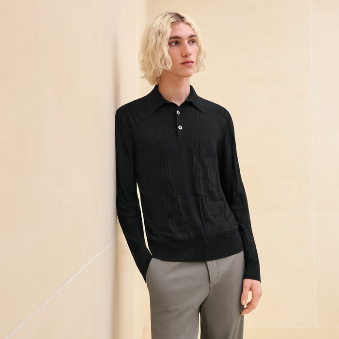 Noir "Jeu De Points Harnais" Polo Sweater