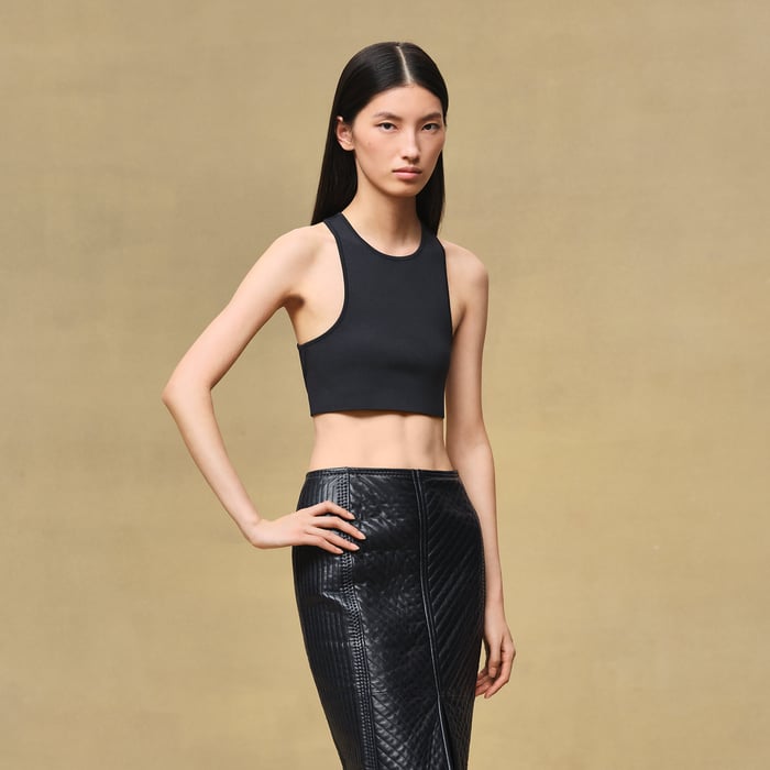 Bleu Noir Sleeveless Top