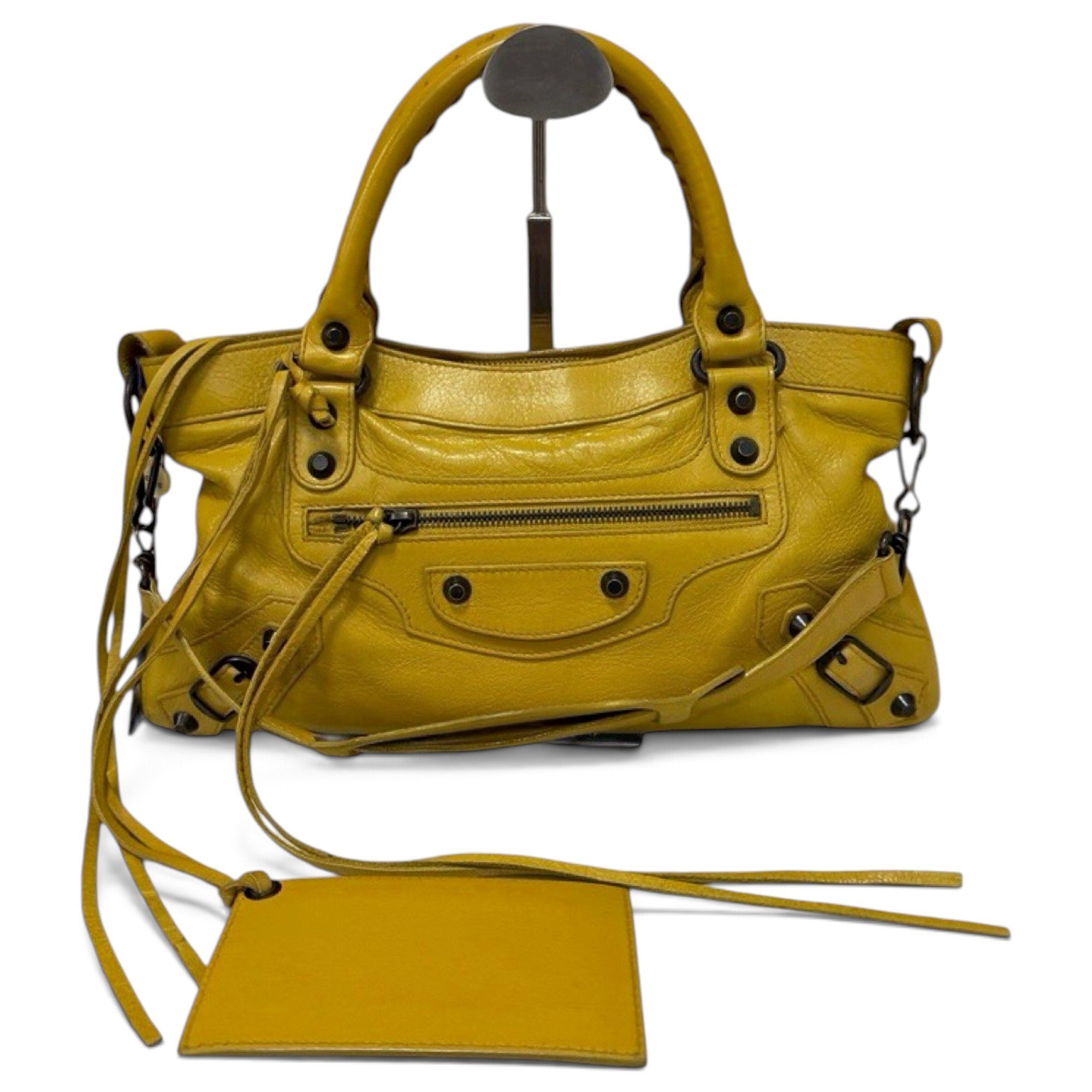 First leather handbag