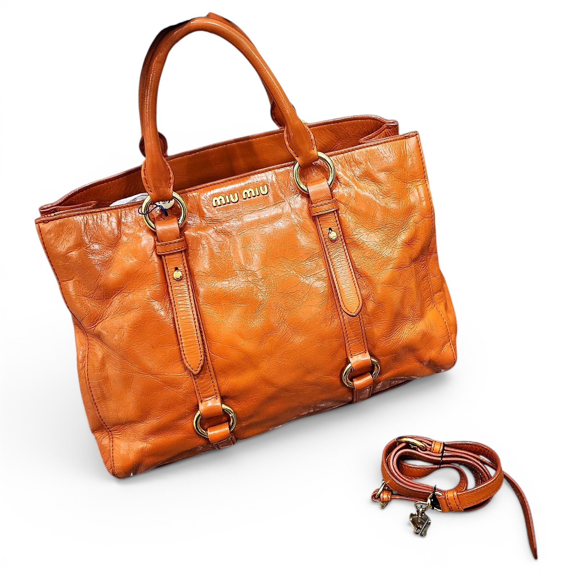 Bow bag leather handbag
