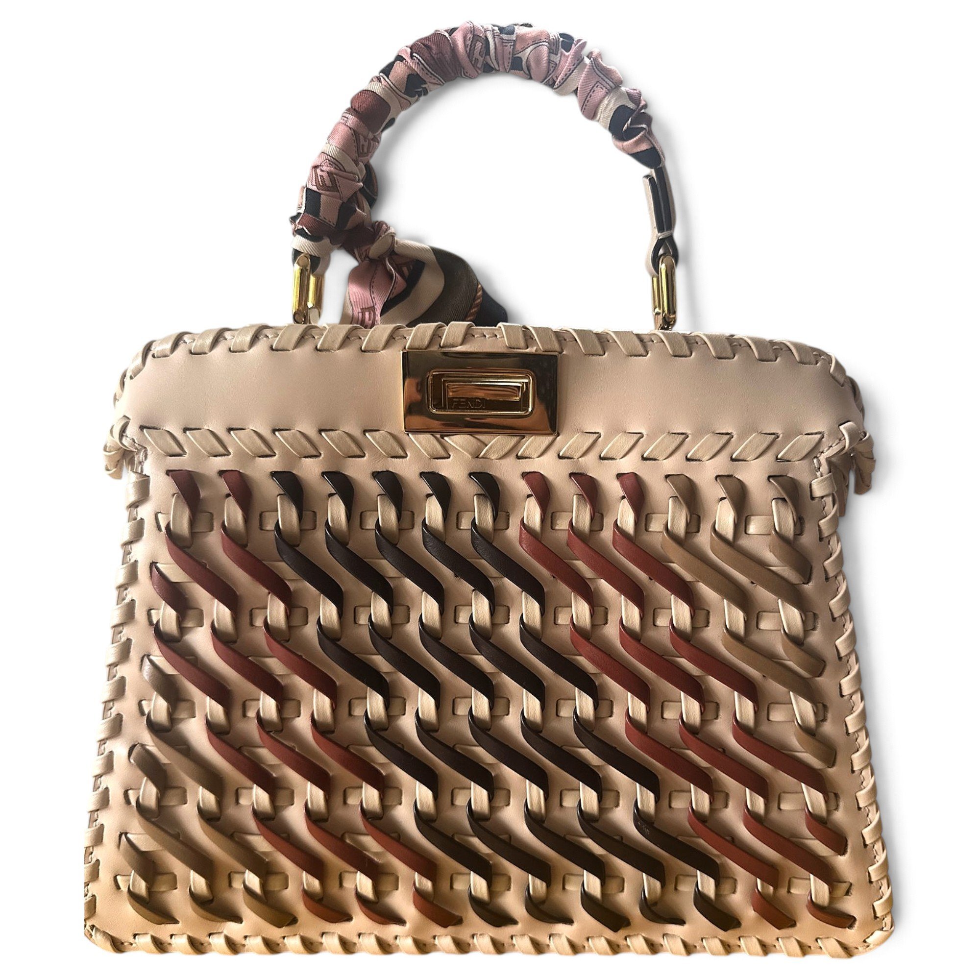 Peekaboo leather handbag