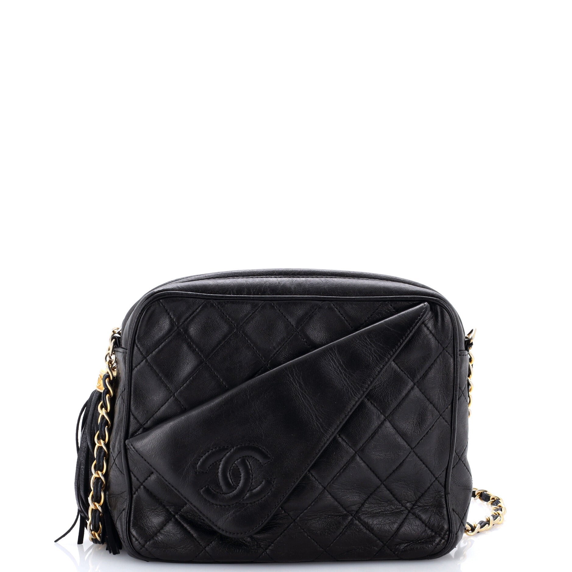 Vintage Front Pocket Camera Bag Quilted Lambskin Small