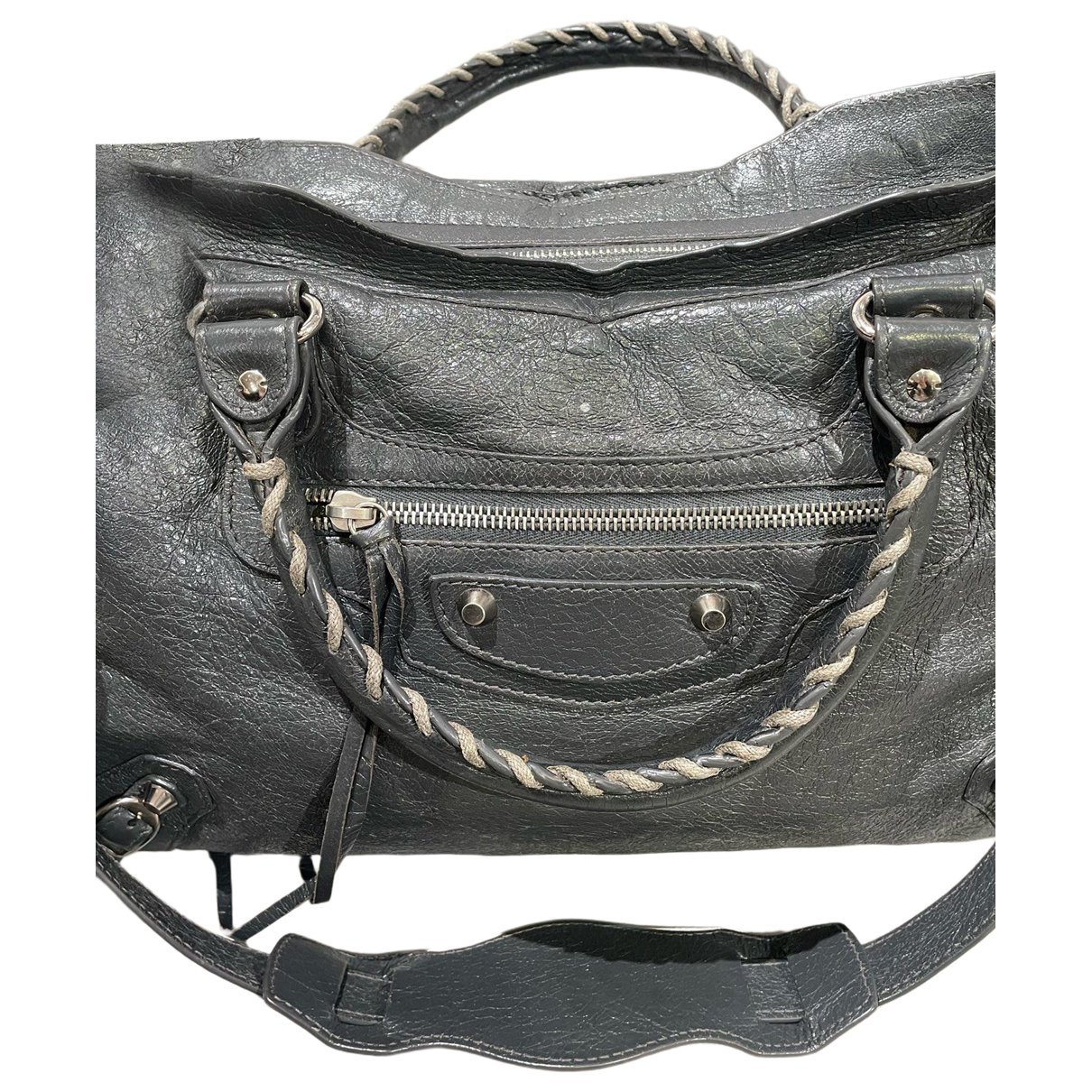 City leather handbag