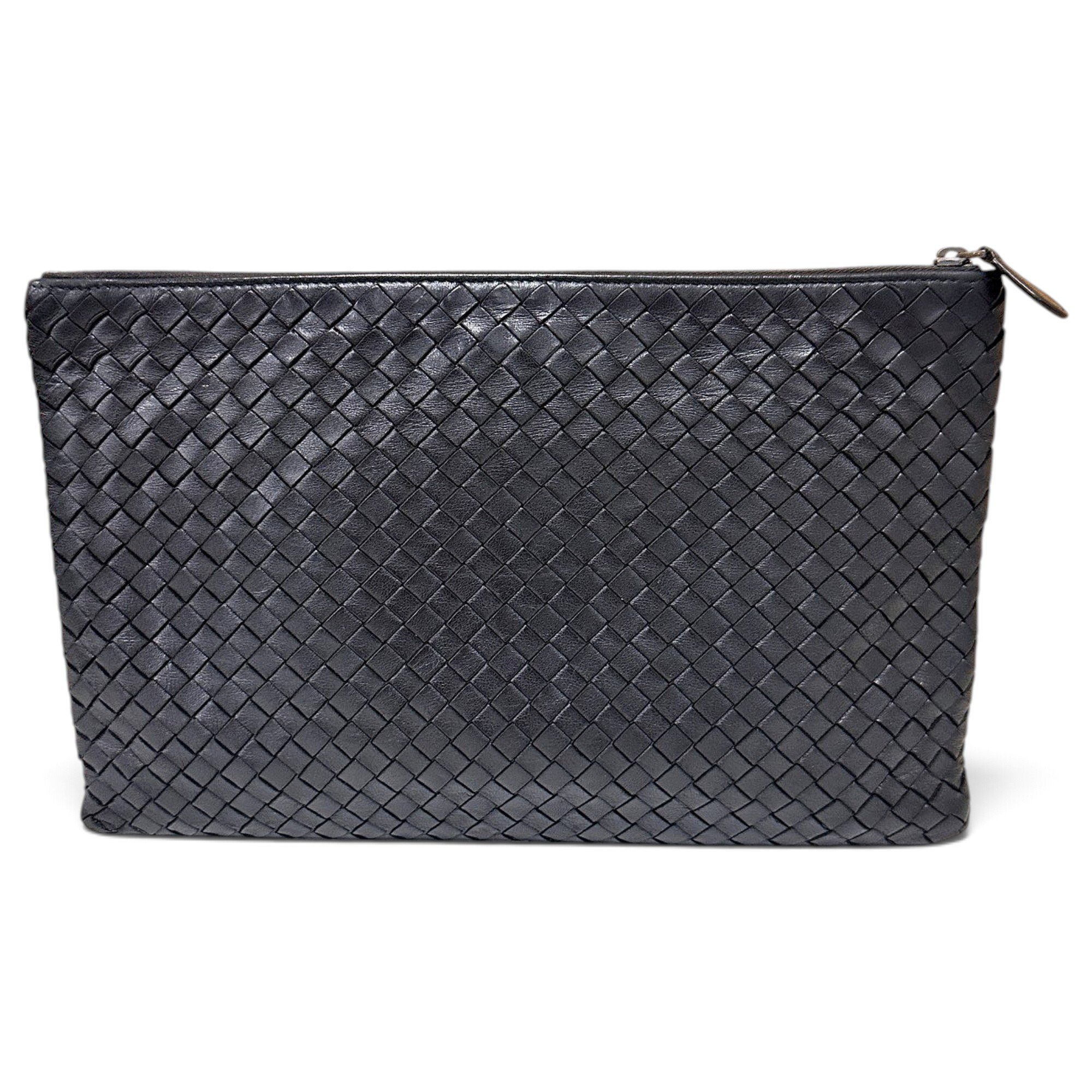 Leather clutch bag