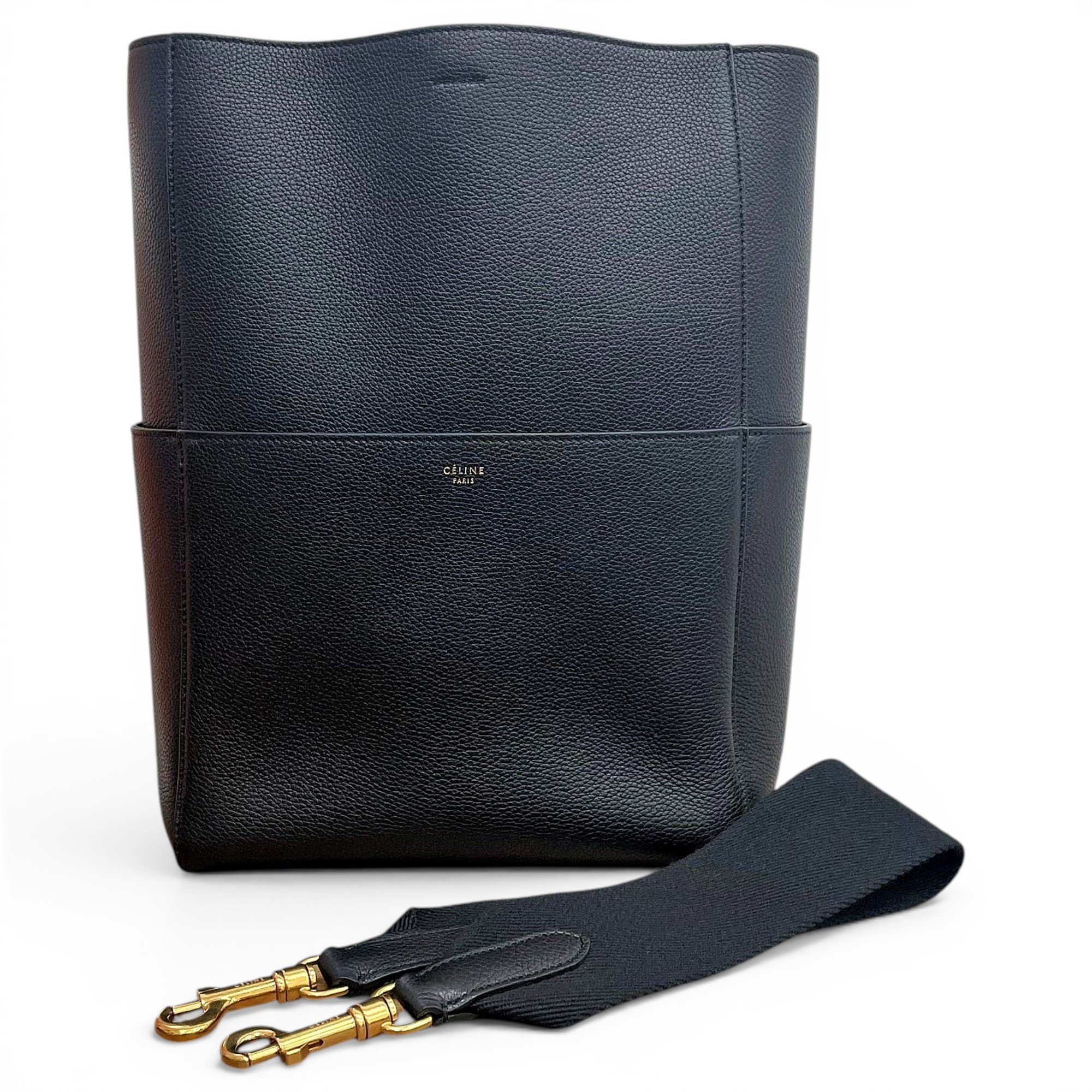 Seau Sangle leather handbag