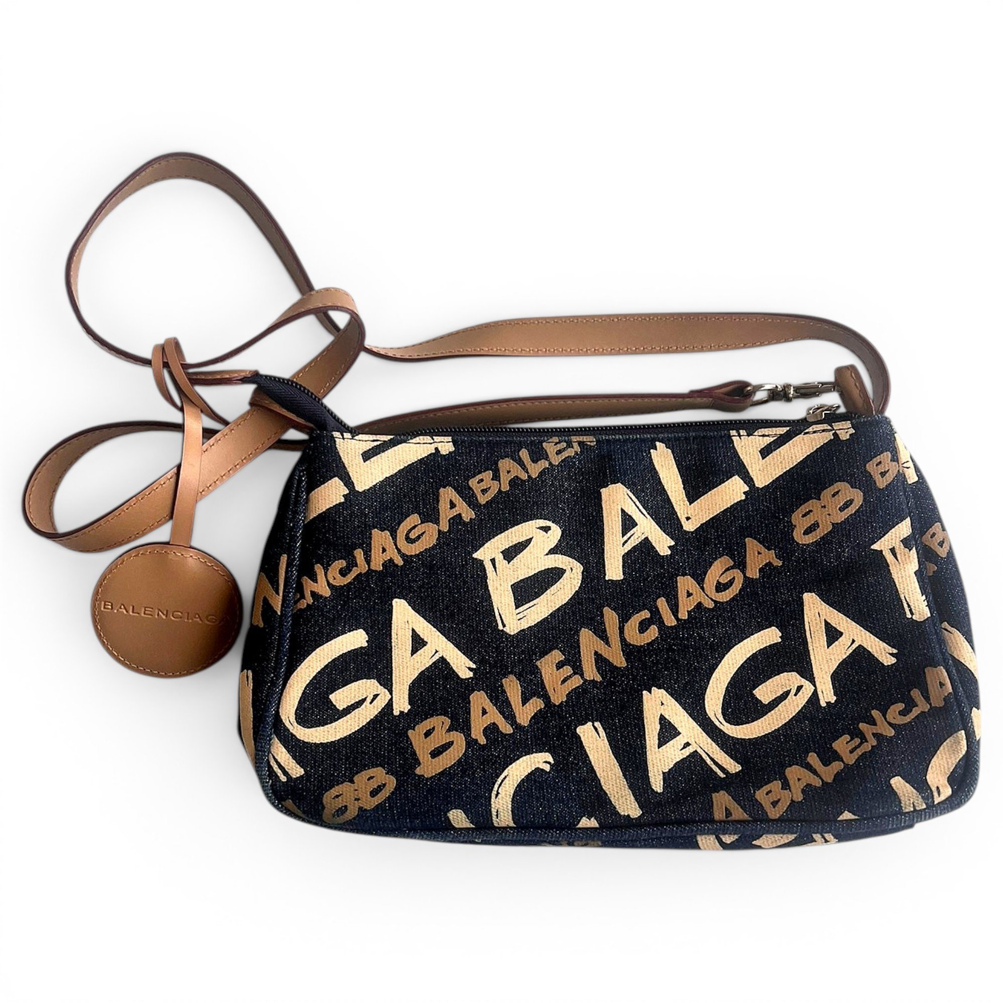 Balenciaga Navy cabas crossbody bag