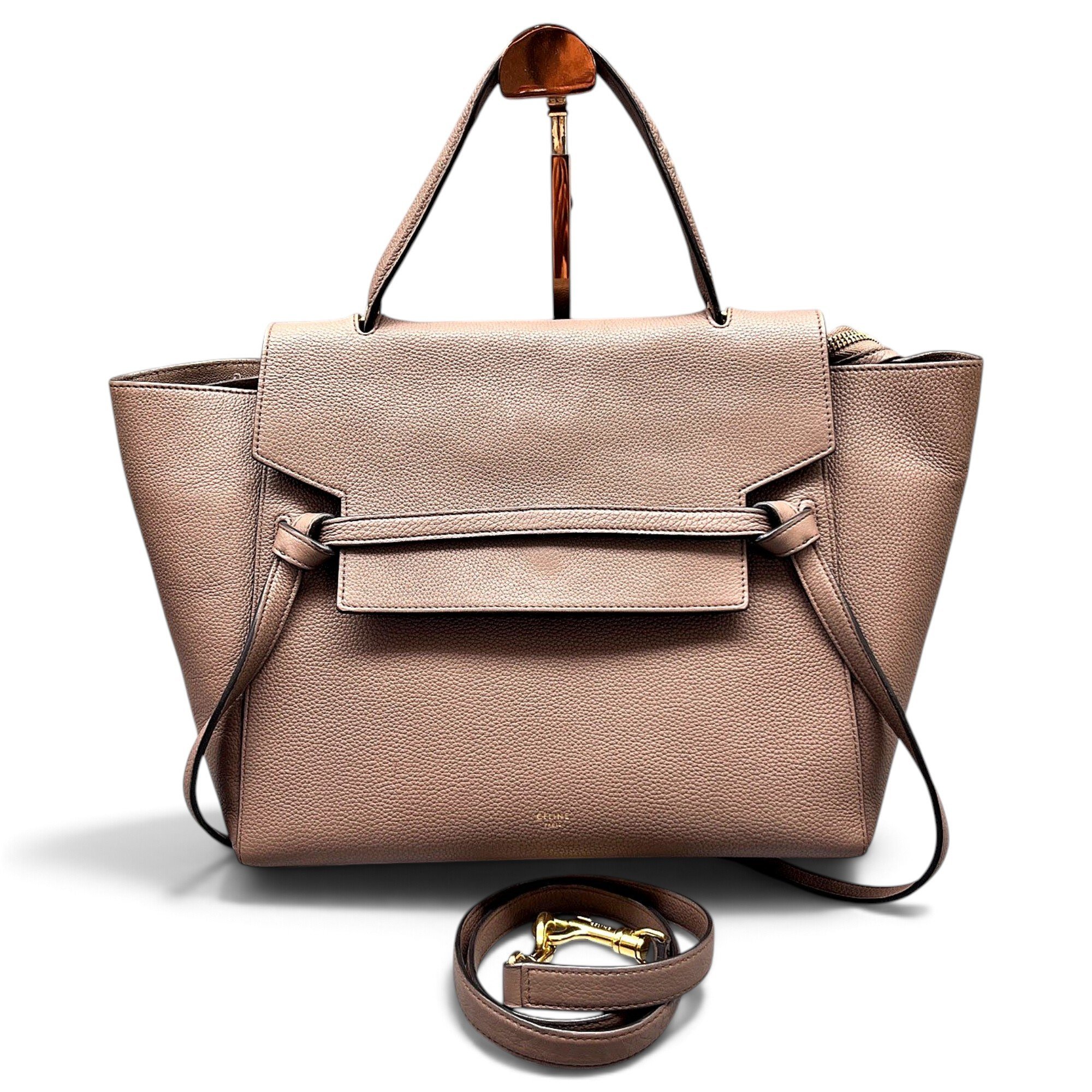Belt leather handbag