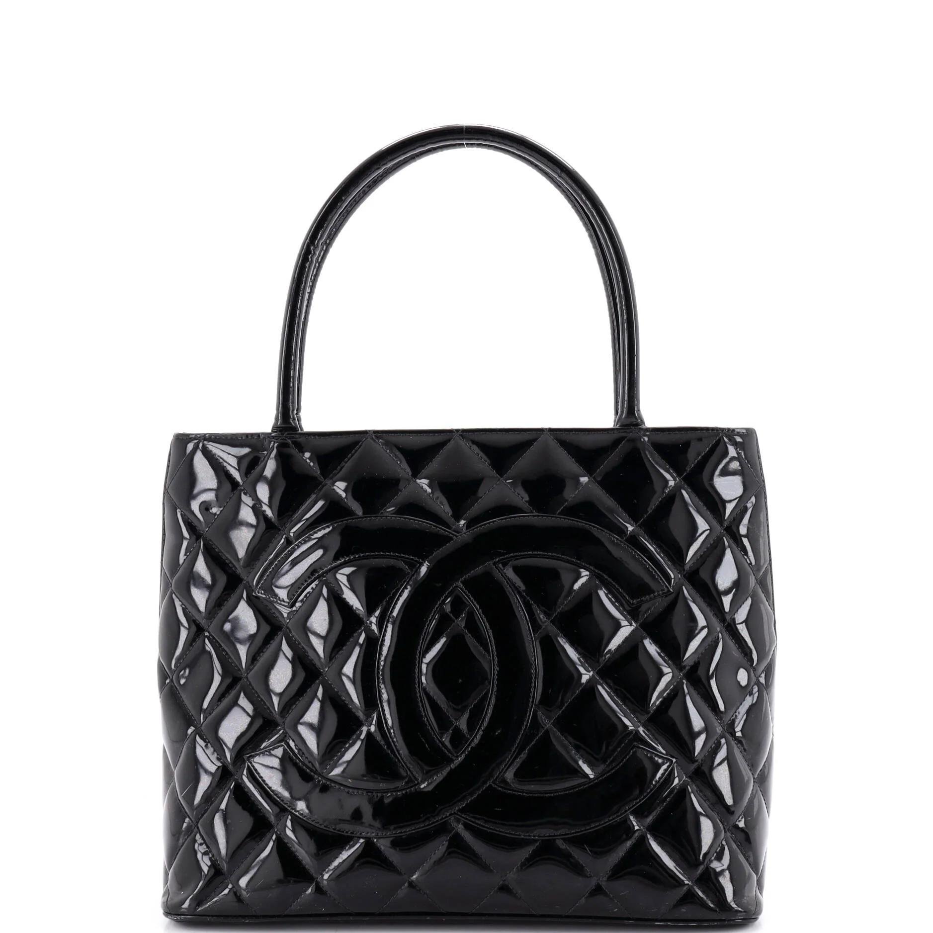 Patent leather tote