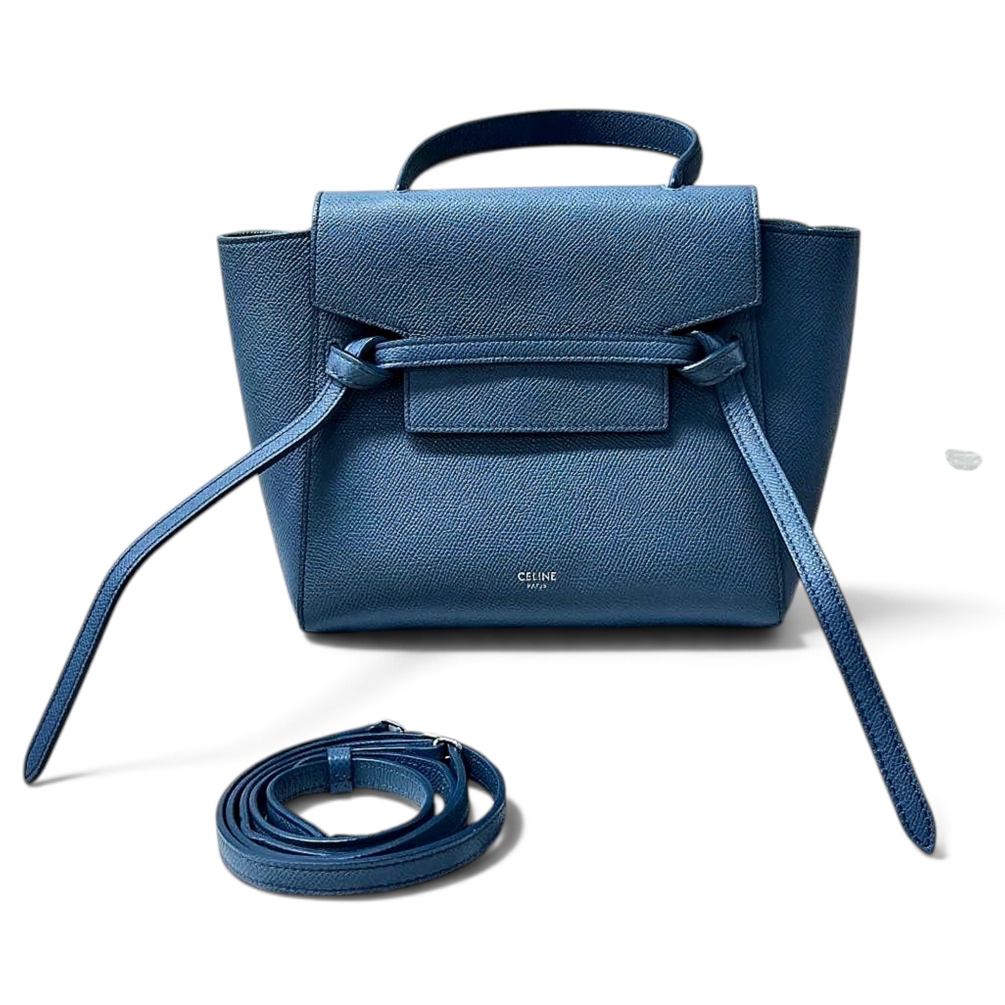 Belt leather crossbody bag