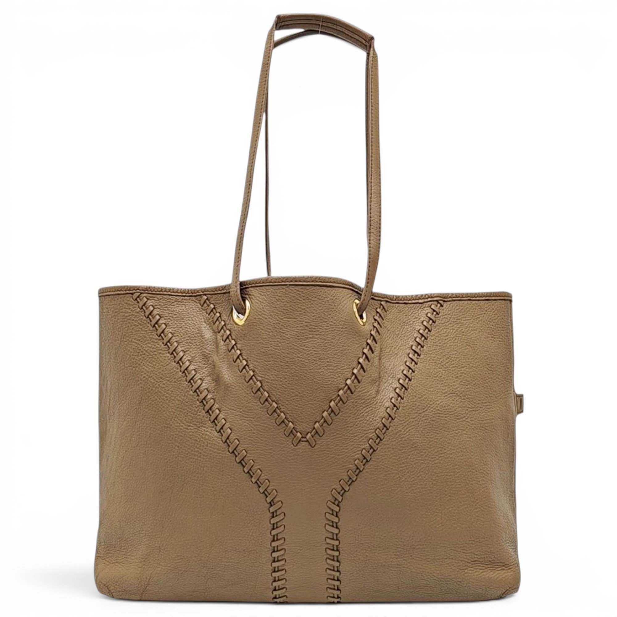 Shopping leather handbag