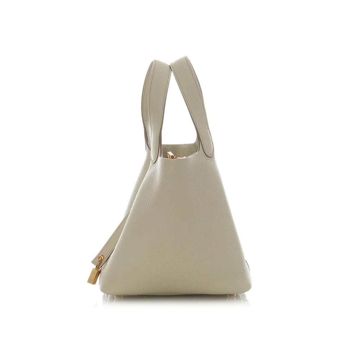 Picotin leather tote