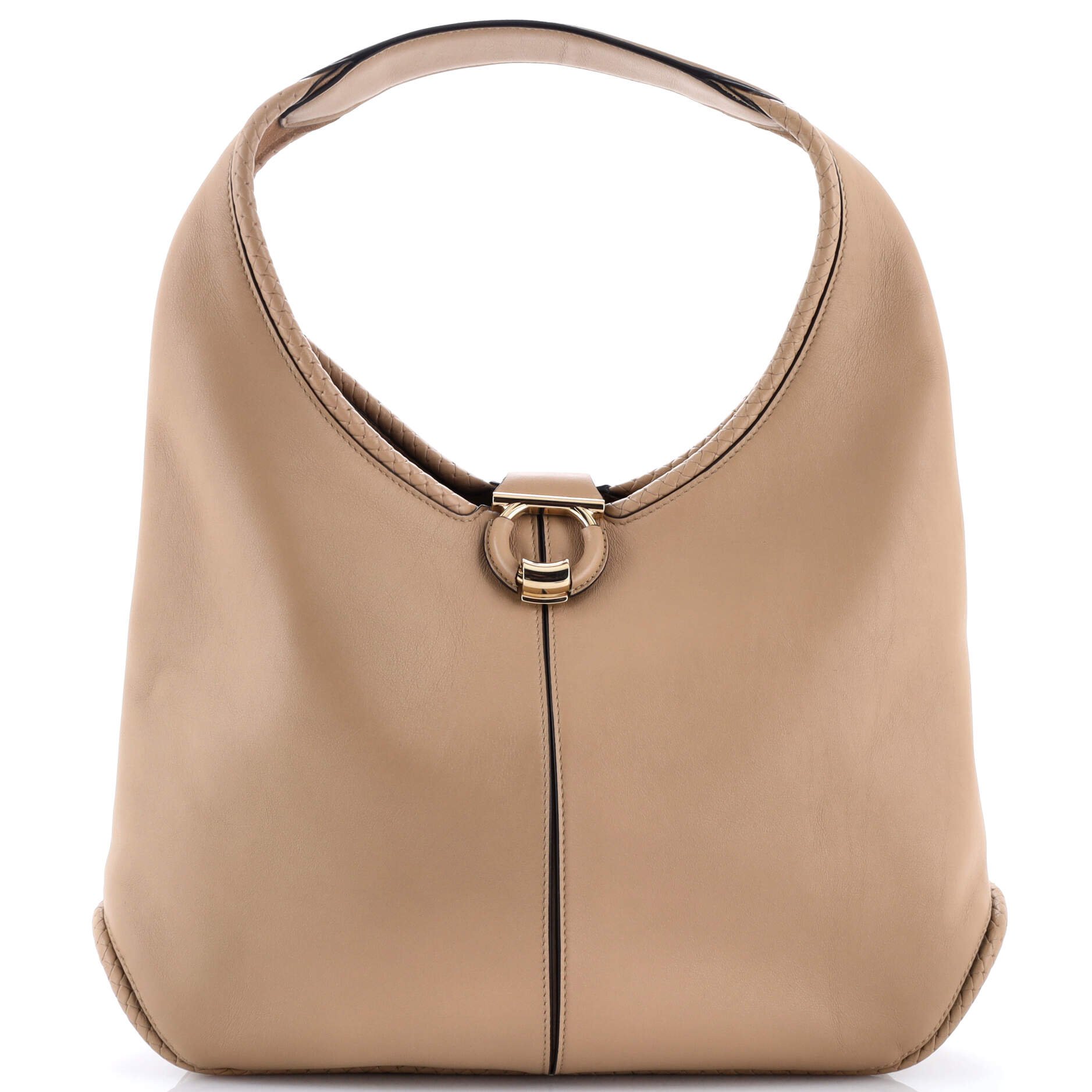 Salvatore Ferragamo Gancini Margot Hobo Leather