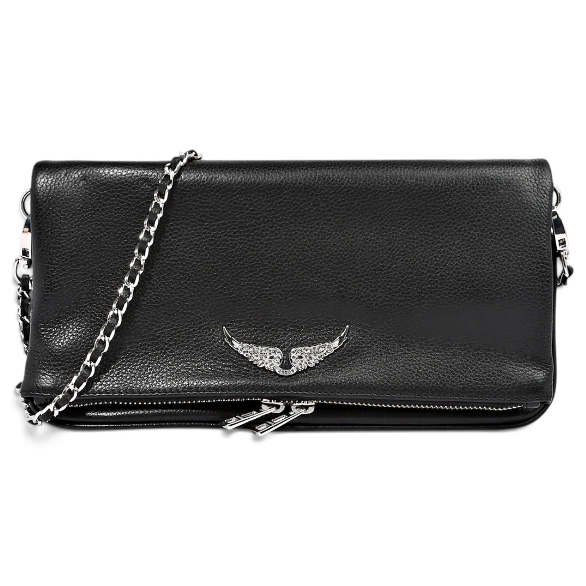 Rock leather clutch bag