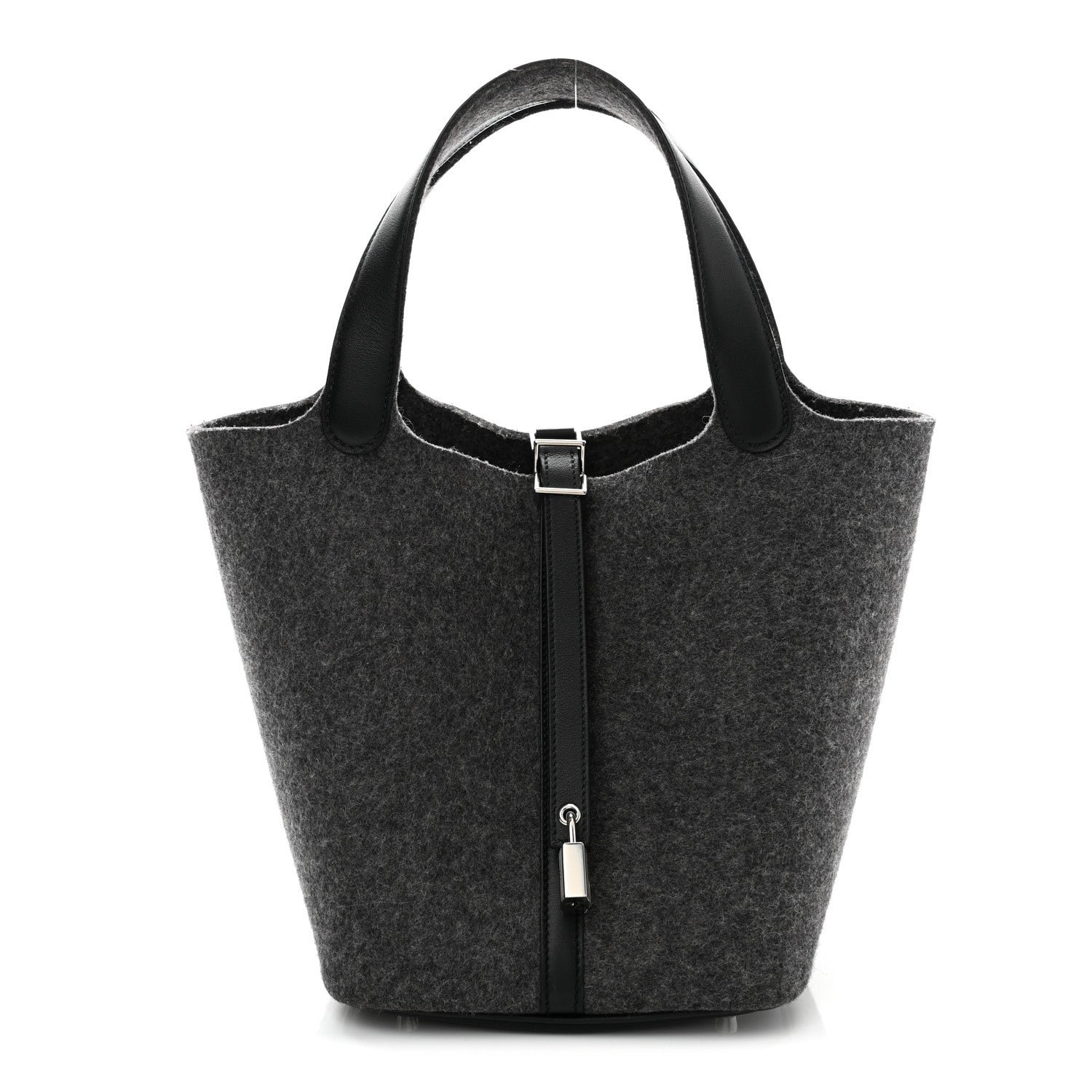 Hermes Feutre Swift Picotin Lock 22 MM Gris Moyen Black