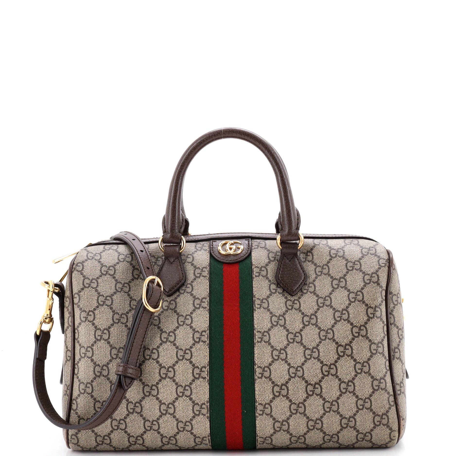 Ophidia Convertible Boston Bag GG Coated Canvas Medium