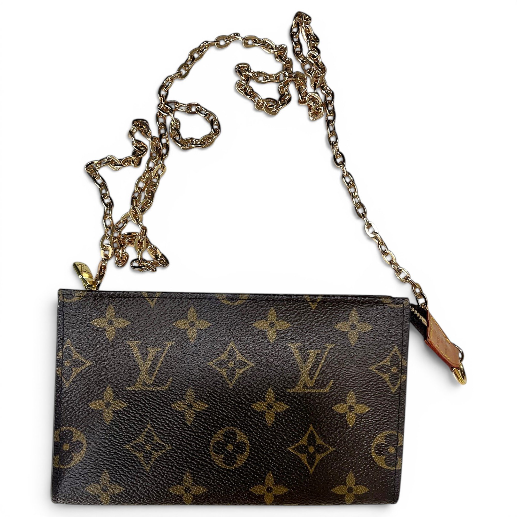 Leather clutch bag