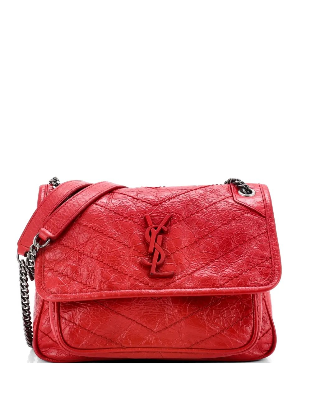 Niki Chain Flap Bag Matelasse Chevron Leather Baby shoulder bag