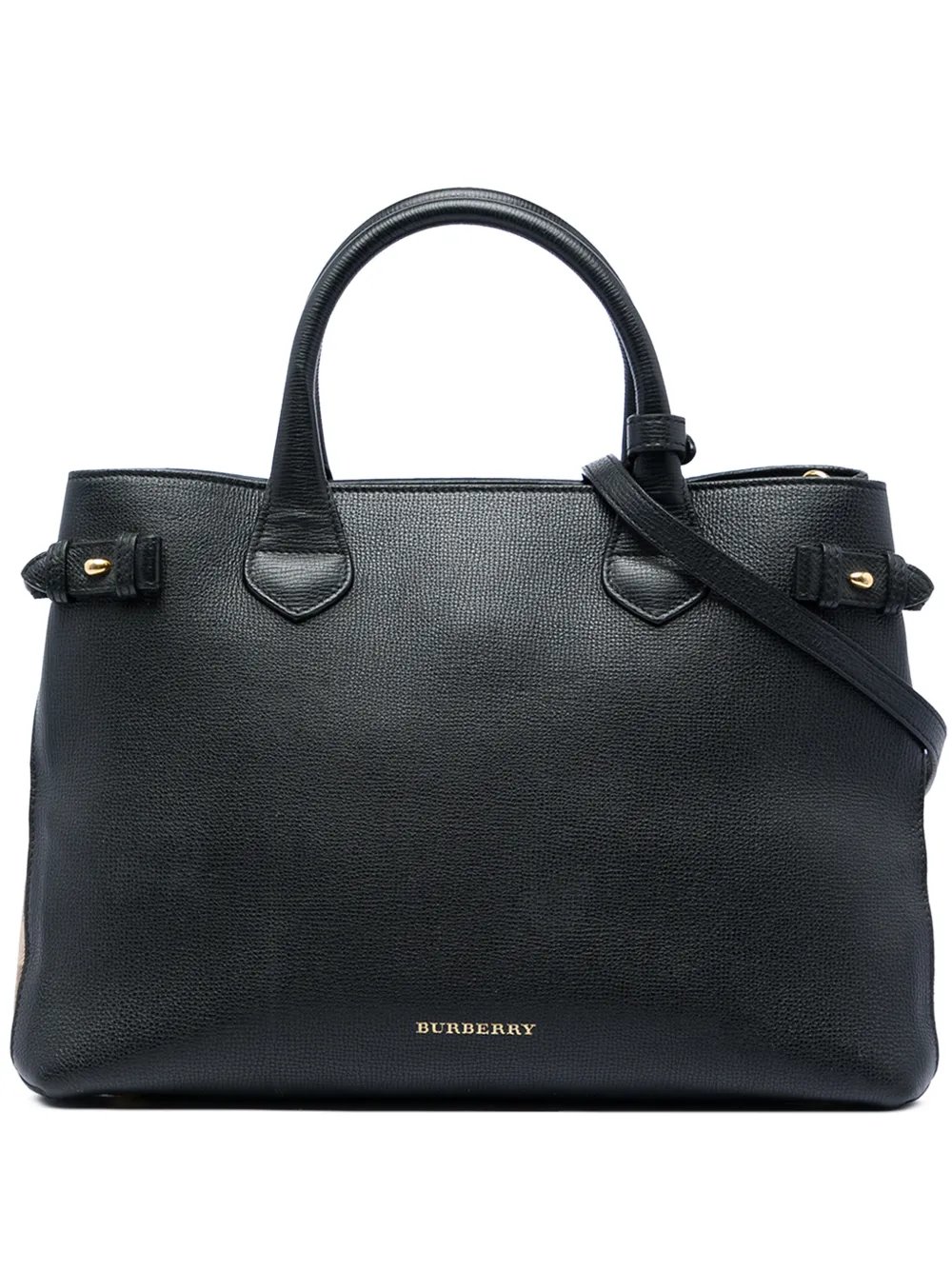 Burberry 2000-2017 Medium Leather and House Check Banner satchel