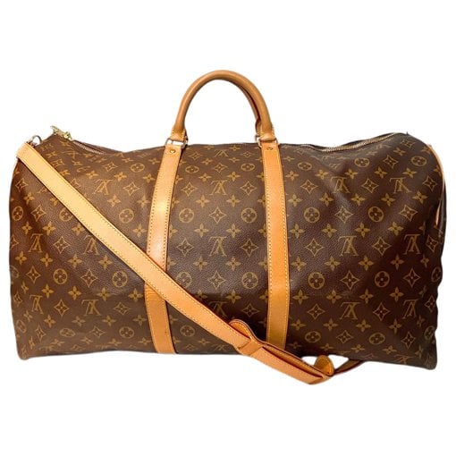 Keepall leather travel bag