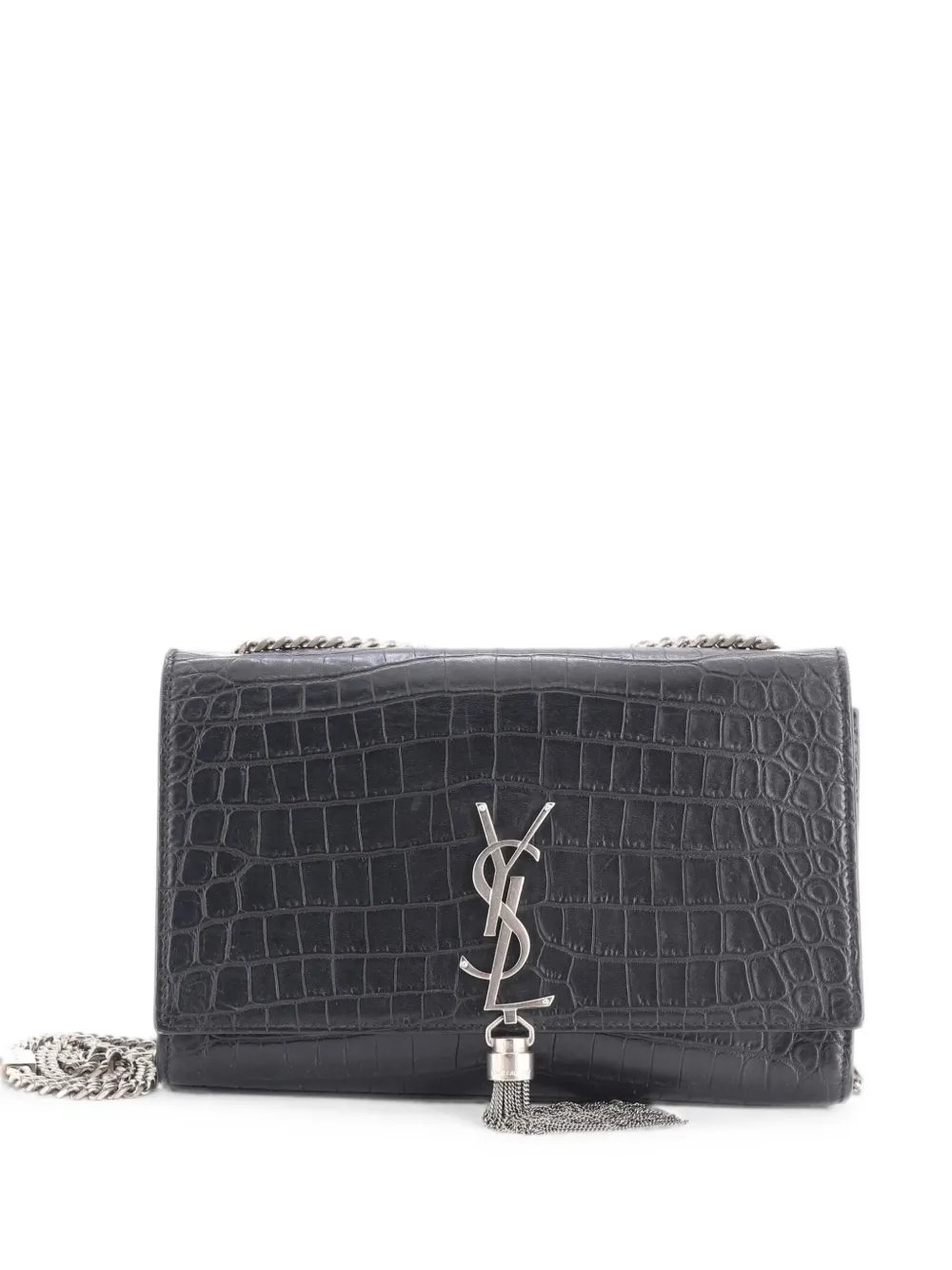 Classic Monogram Tassel Crocodile Embossed Leather Medium crossbody bag