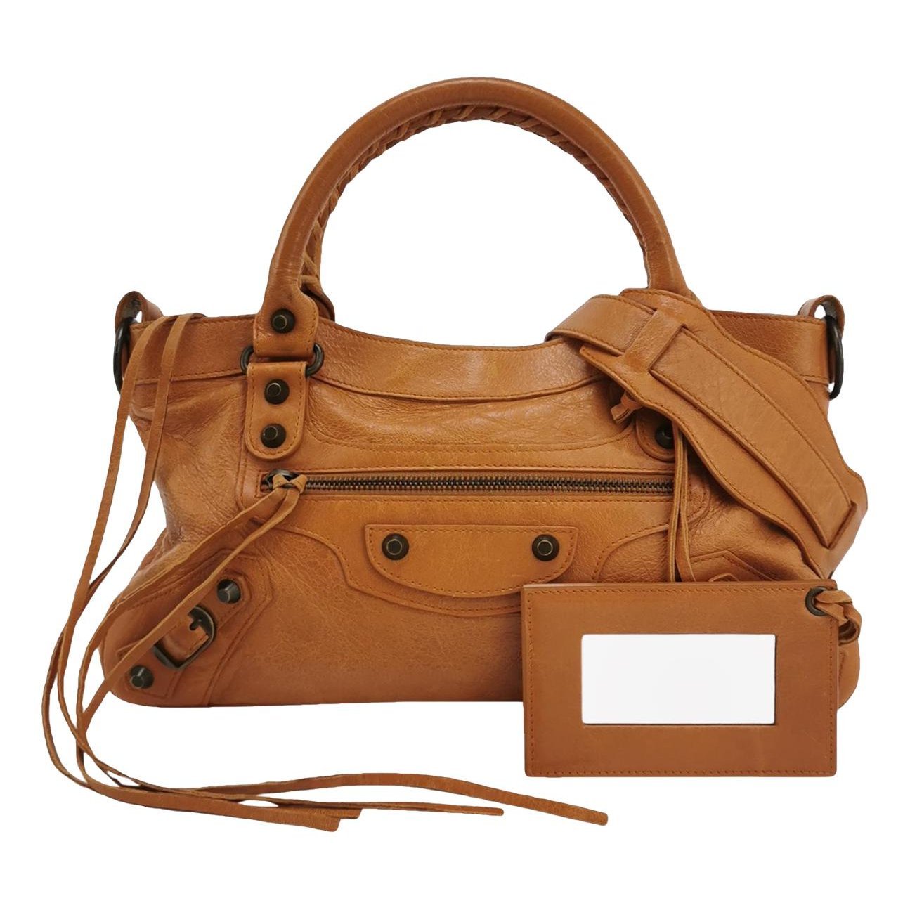 City leather handbag