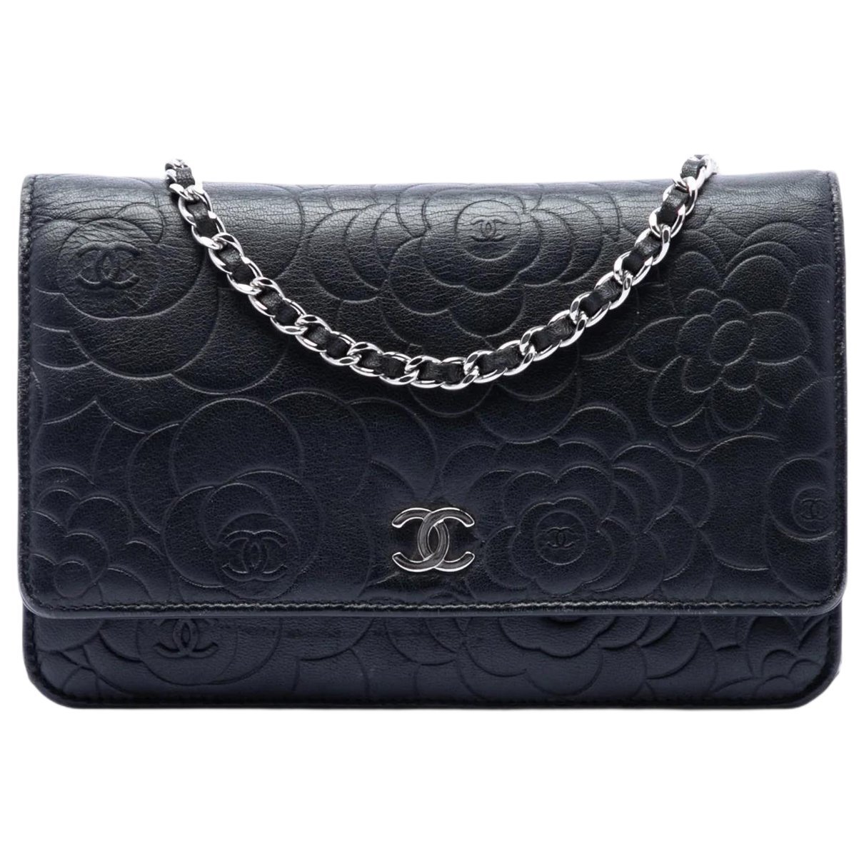 Wallet On Chain leather crossbody bag