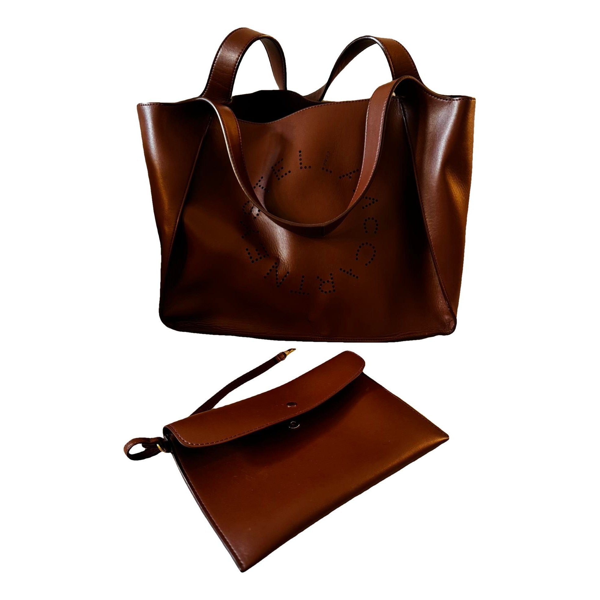 Logo leather handbag