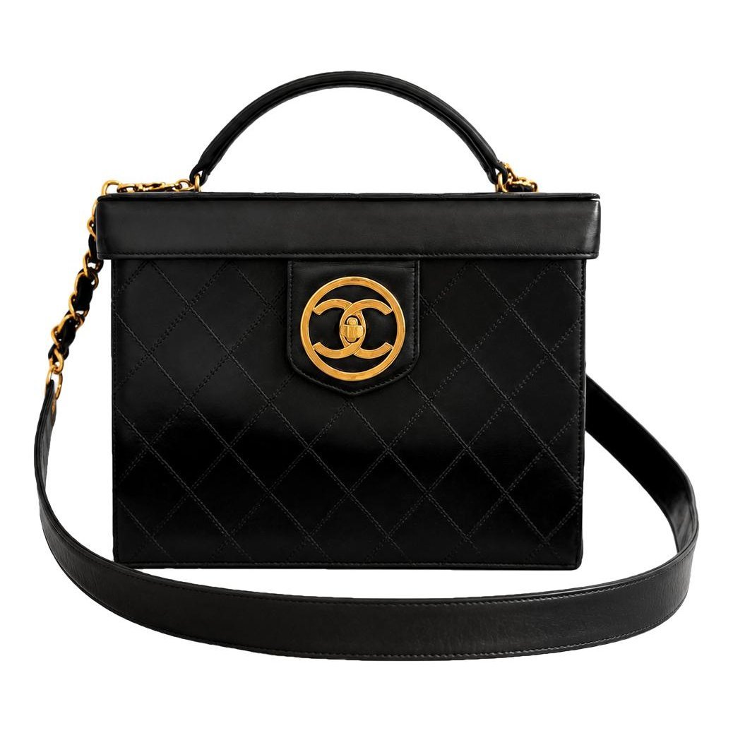 Vanity leather handbag