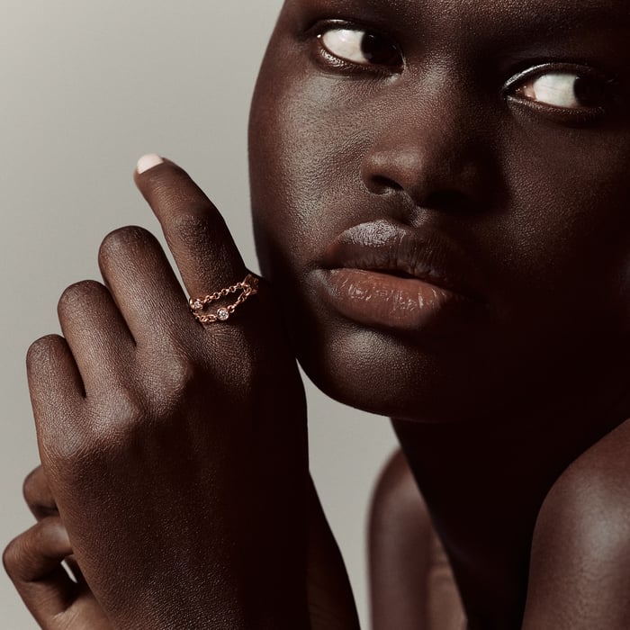 Sans Coloris Chaine d'Ancre Chaos Ring, Small Model