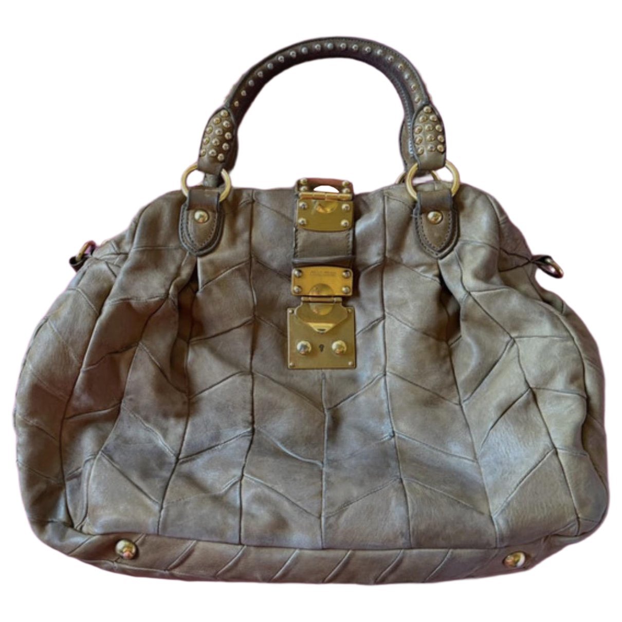 Matelassé leather handbag