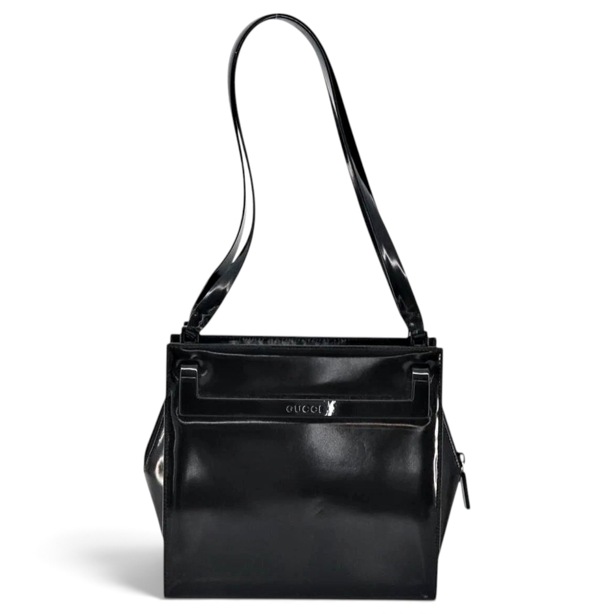 Patent leather tote