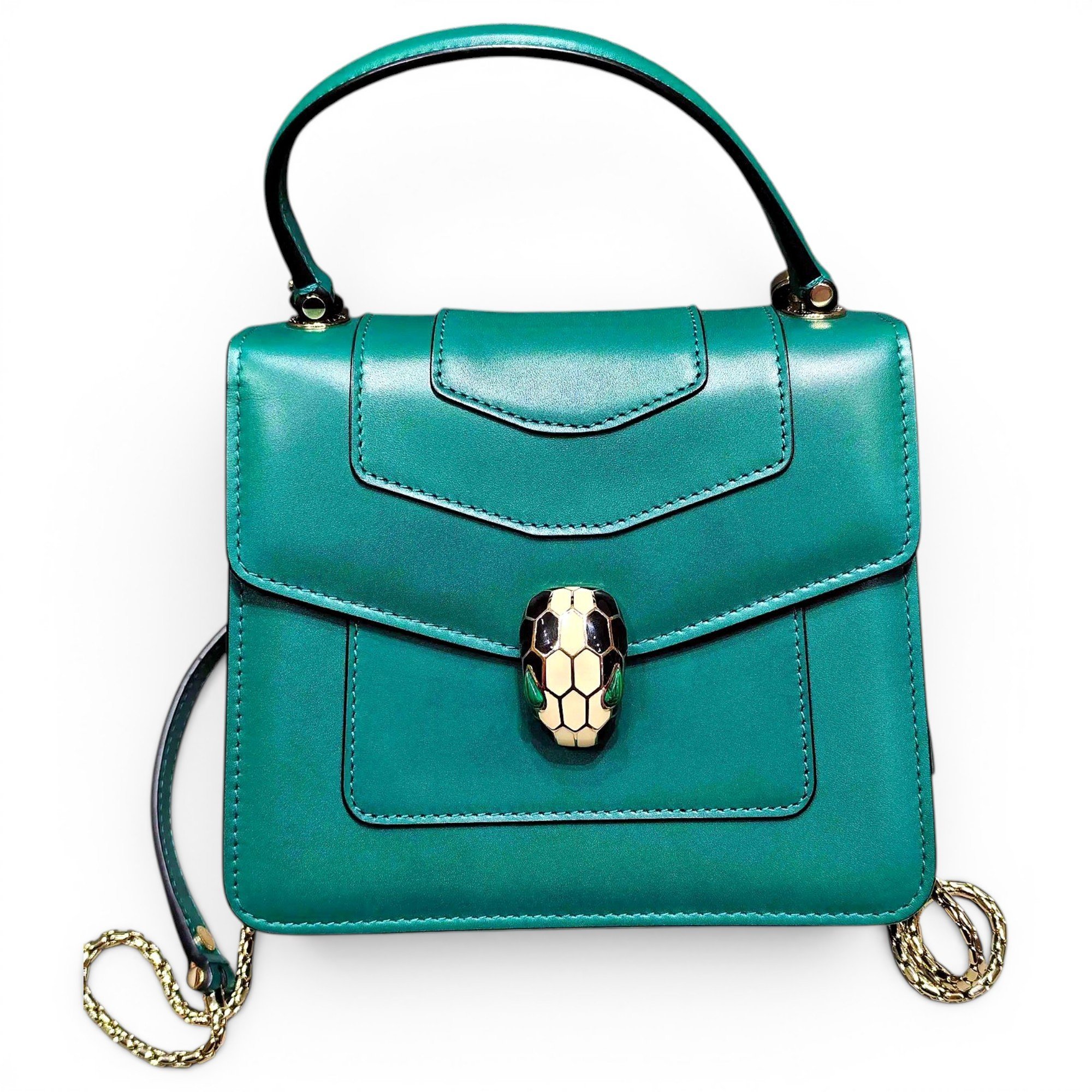 Bvlgari Serpenti leather handbag