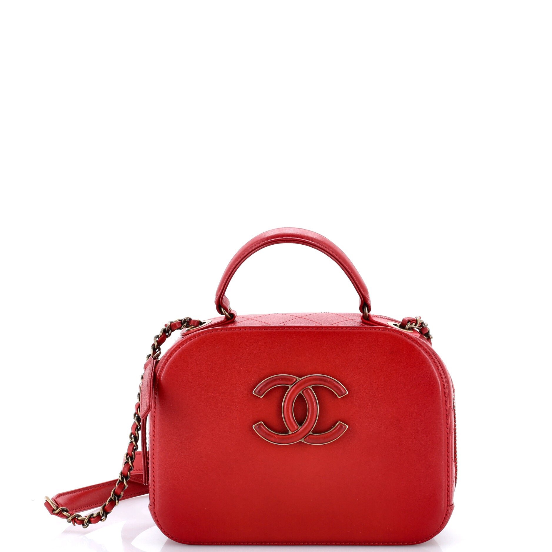 Coco Curve Vanity Case Calfskin and Quilted Goatskin Small