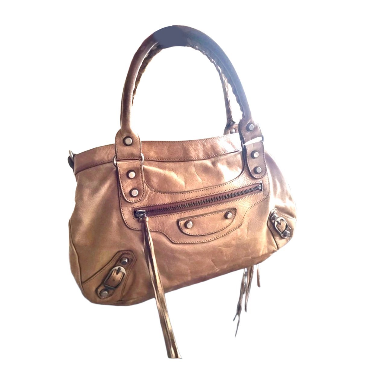 City leather handbag