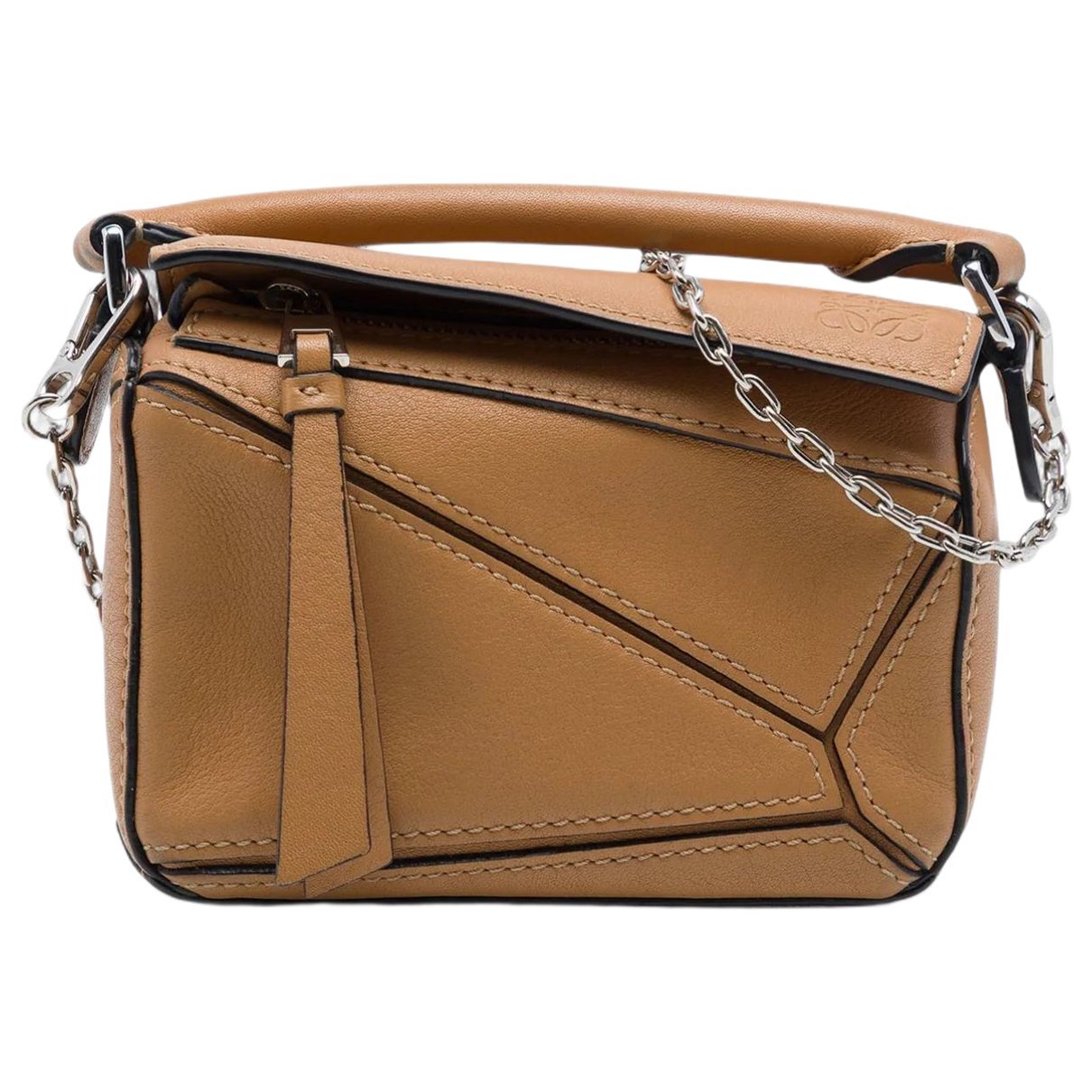 Puzzle leather satchel