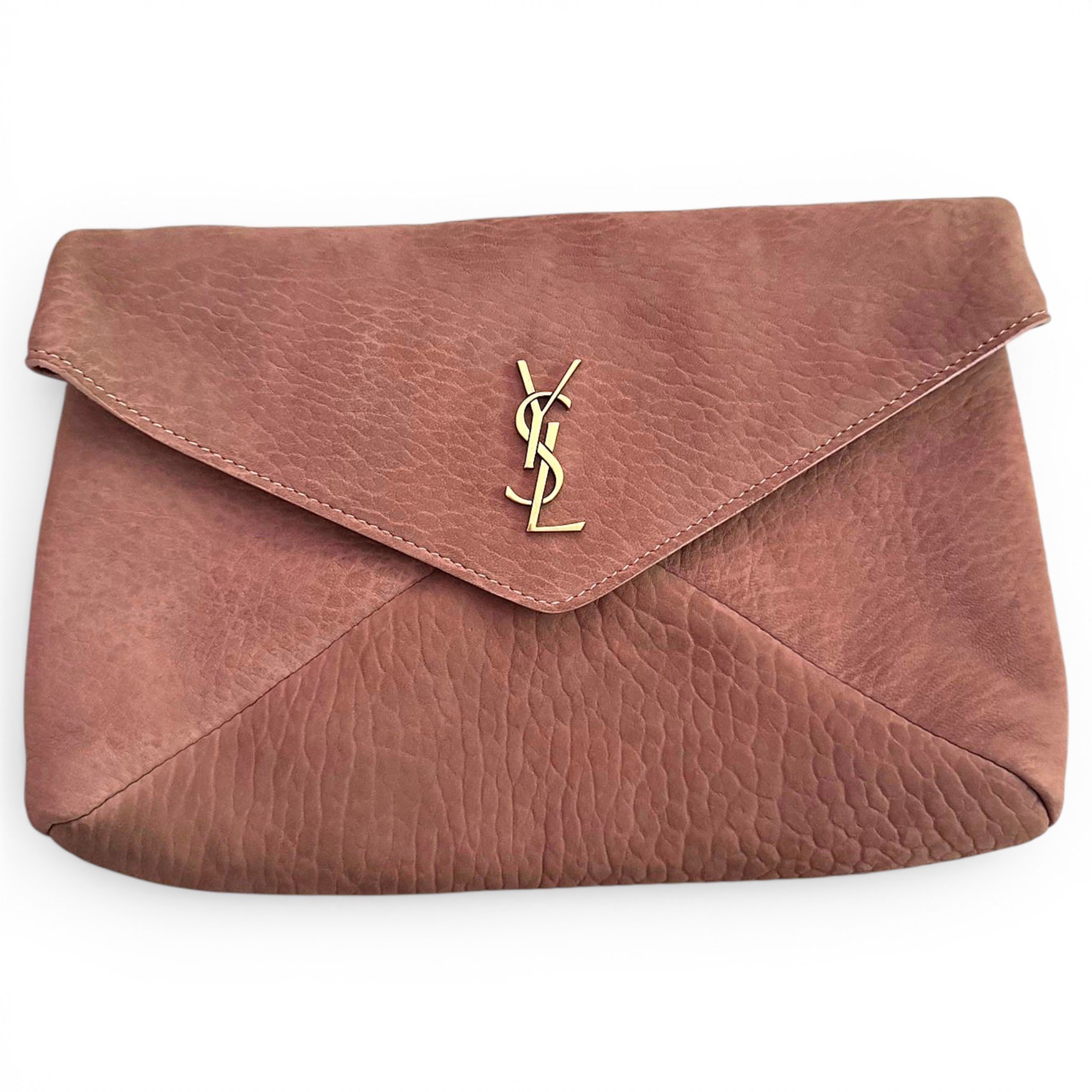 Leather clutch bag
