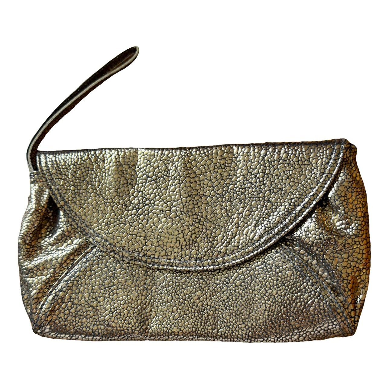 Leather clutch bag