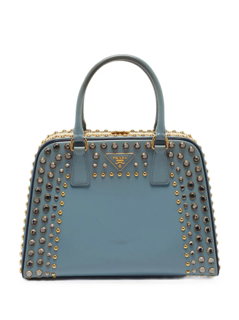 Pyramid Frame crystal-embellished tote bag